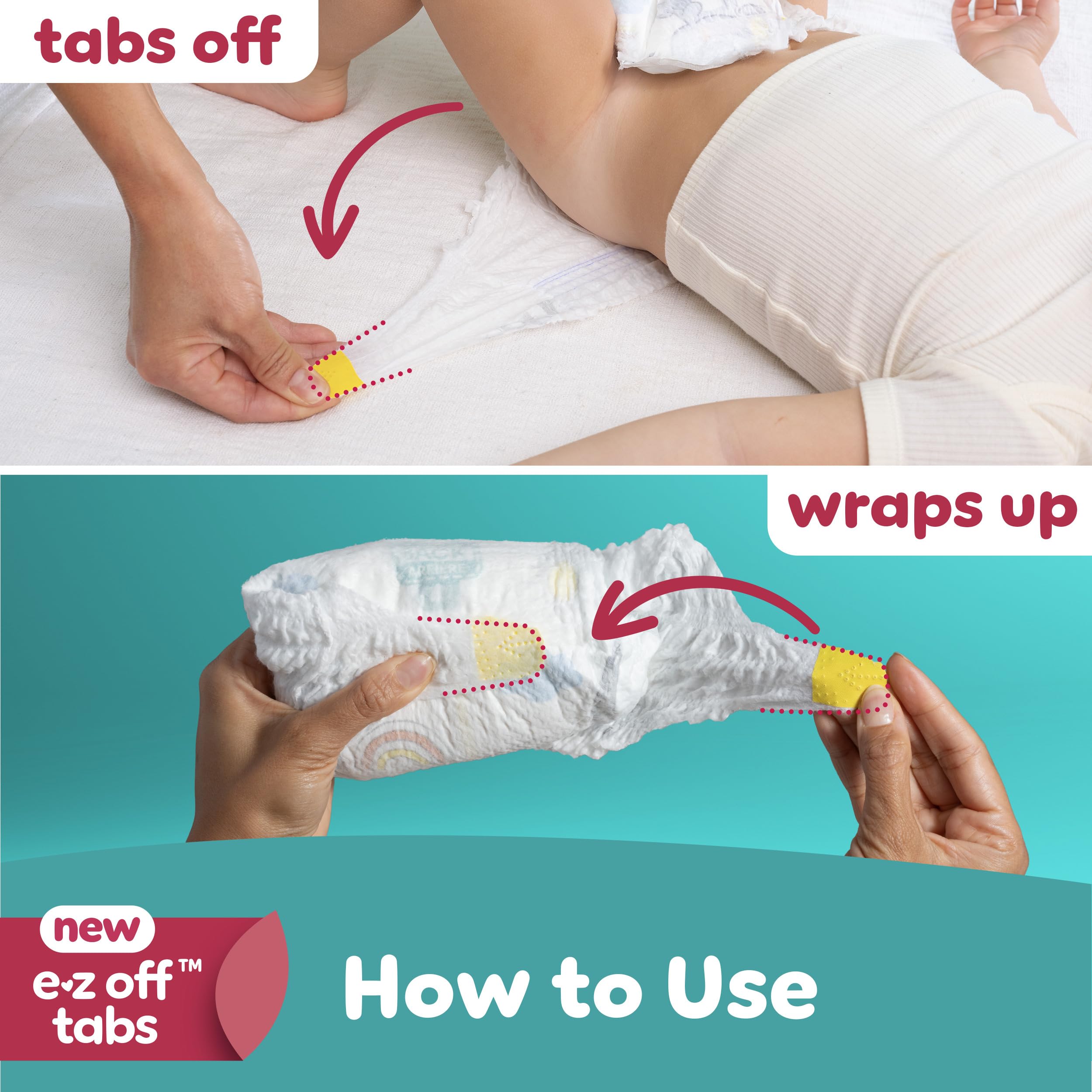 Pampers Diapers - Swaddlers 360° - Size 5, 17 Count, up to 100% Leakproof Comfy Dry Fit, Designed for Easy Changes, Pull On Baby Diaper
