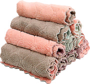 10 Pack Kitchen Cloth, Microfiber Dish Towels Washcloths, Super Absorbent Coral Velvet Dishtowels, Premium Cleaning Cloths,Non-Stick Oil Quick Dry Dish Towels, Soft Tea Towel, Table Cleaning Cloths.