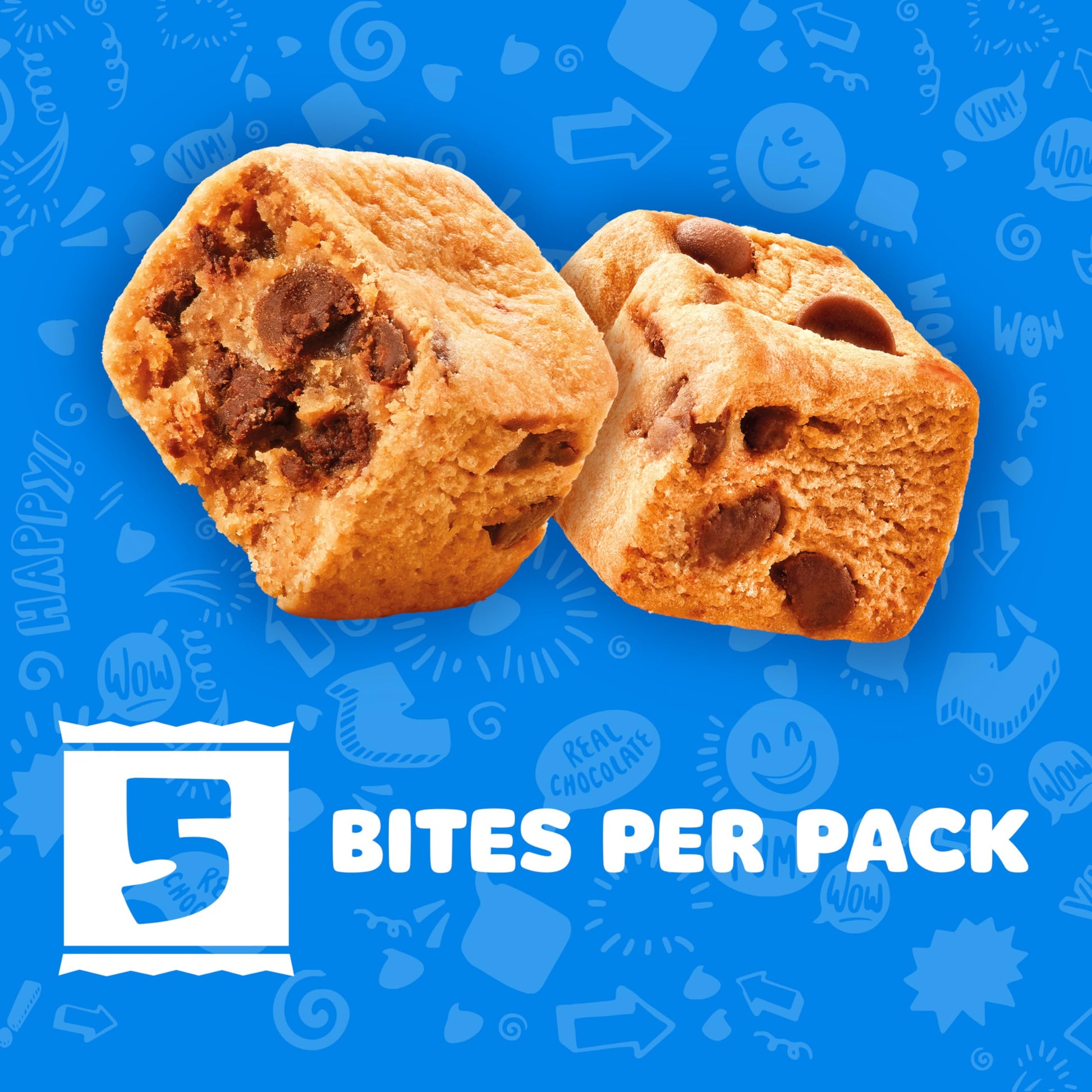 CHIPS AHOY! Baked Bites, Blondie, 5-1.5 oz Snack Packs (5 Bites per Pack)