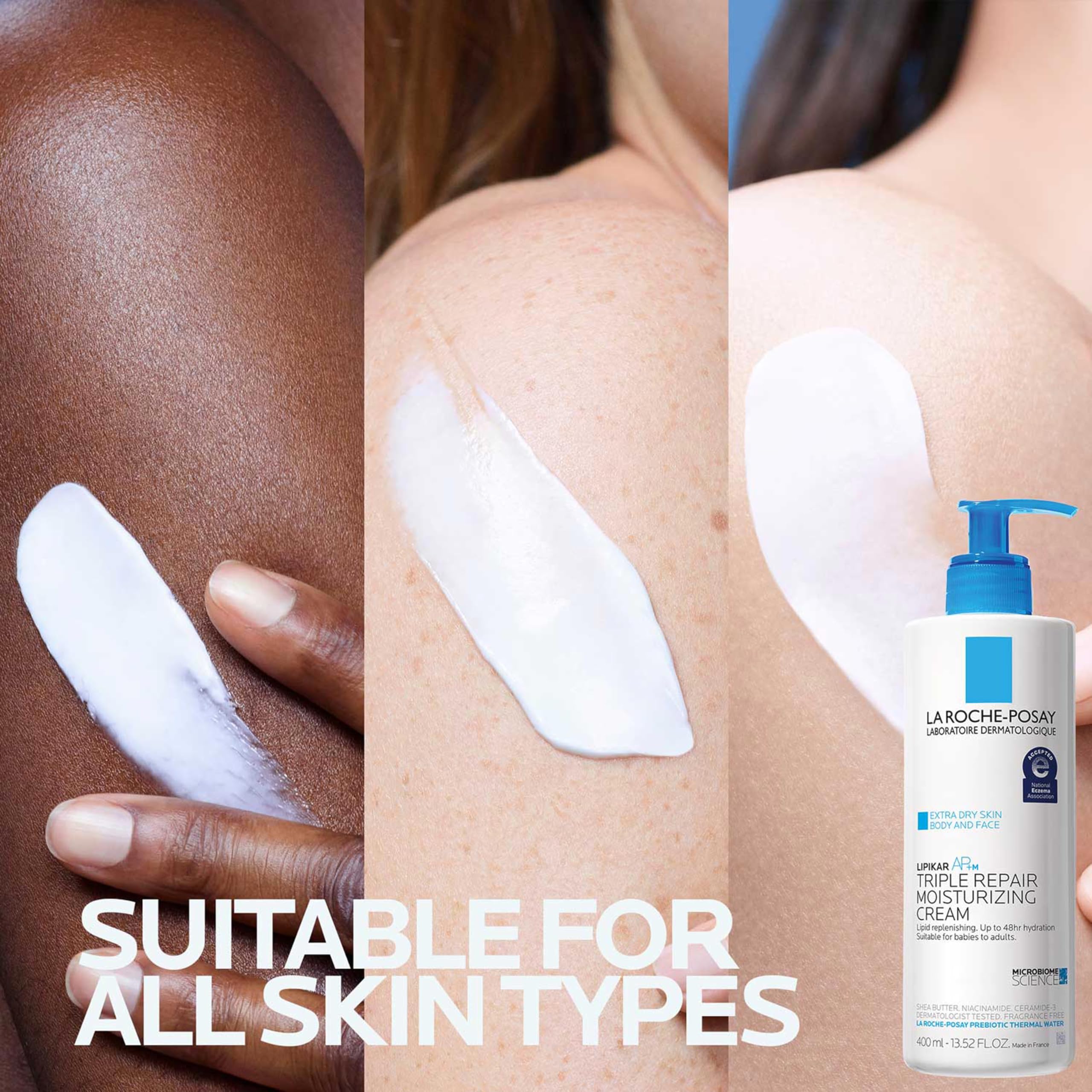 La Roche-Posay Lipikar AP+ Triple Repair Moisturizing Cream, Face & Body Lotion For Dry Skin, Shea Butter & Niacinamide Moisturizer, Gentle Face & Body Cream For Dry, Rough & Sensitive Skin