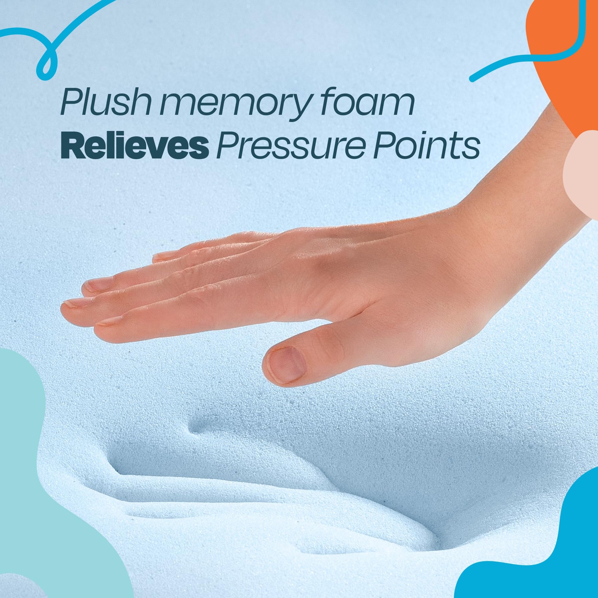 LINENSPA Memory Foam Mattress Topper - 2 Inch Gel Infused Memory Foam - Plush Feel - Cooling and Pressure Relieving - CertiPUR Certified - Dorm Room Essentials - Full Size