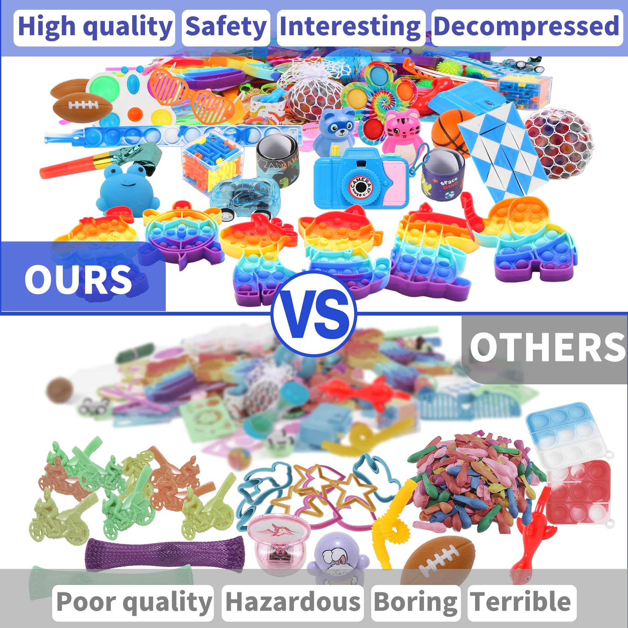 1000Pcs Party Favors for Kids, Fidget Toys Bulk, Birthday Gift Toys, Fidgets Stocking Stuffers, Treasure Box Birthday Party, Goodie Bag Stuffers, Carnival Prizes, Pinata Stuffers, Classroom Prizes