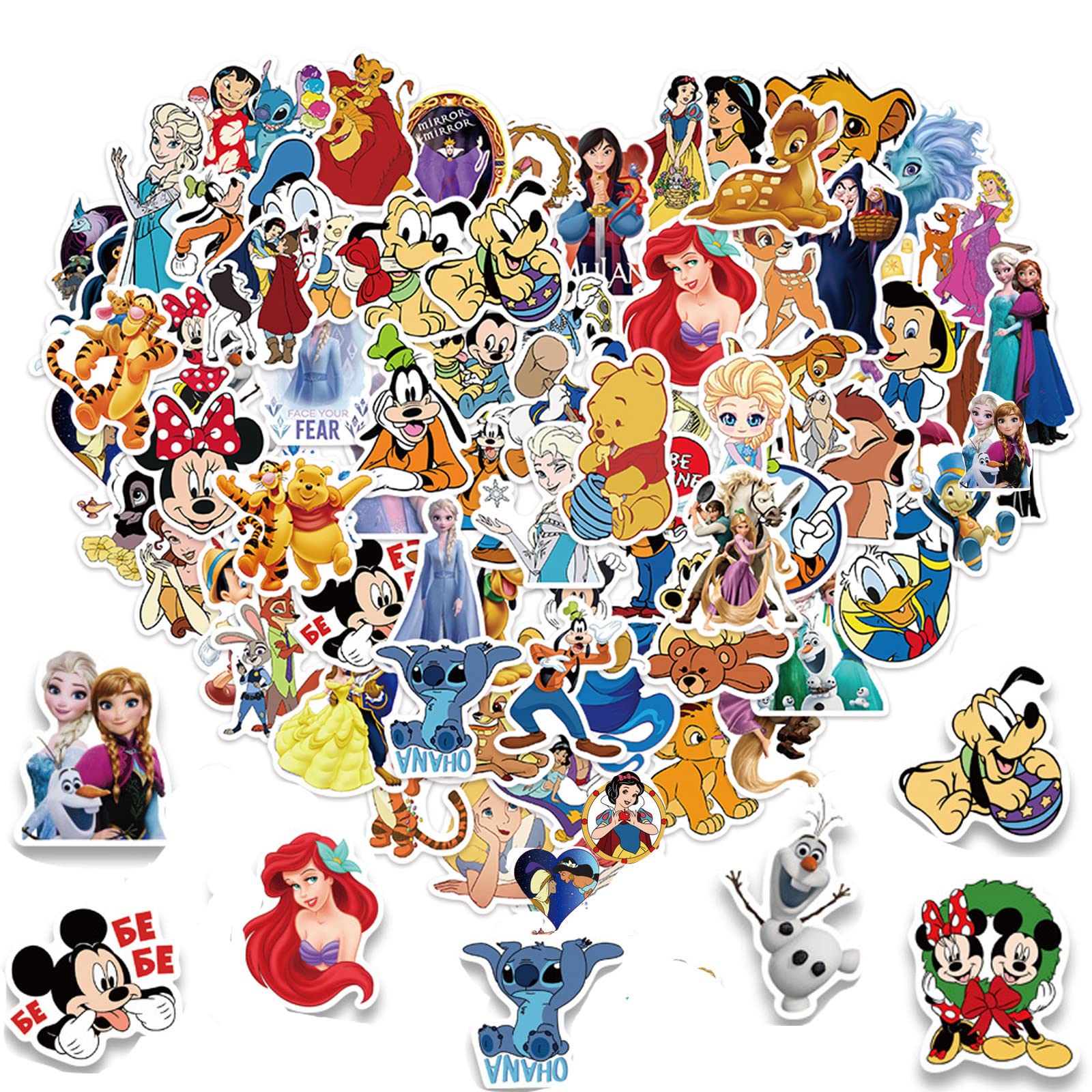 50pcs Cute Cartoon Hello Kitty Stickers for Kids Teens, White Kitty Stickers Vinyl Waterproof Stickers for Skateboard Laptop Luggage Fridge DIY Decal (Hello Kitty)