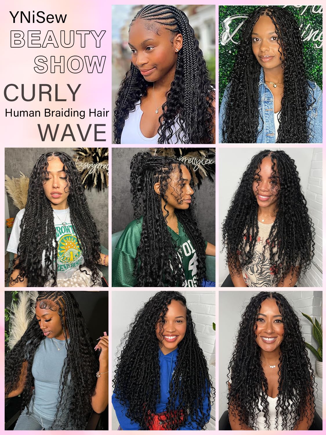 100 Percent Human Braiding Hair For Boho Braids Curly Human Hair Braiding Hair Full Bulk Human Hair For Braiding Wet Wavy 100g 2 Bundles No Weft Micro Braiding Hair Human Hair Extensions YNiSew