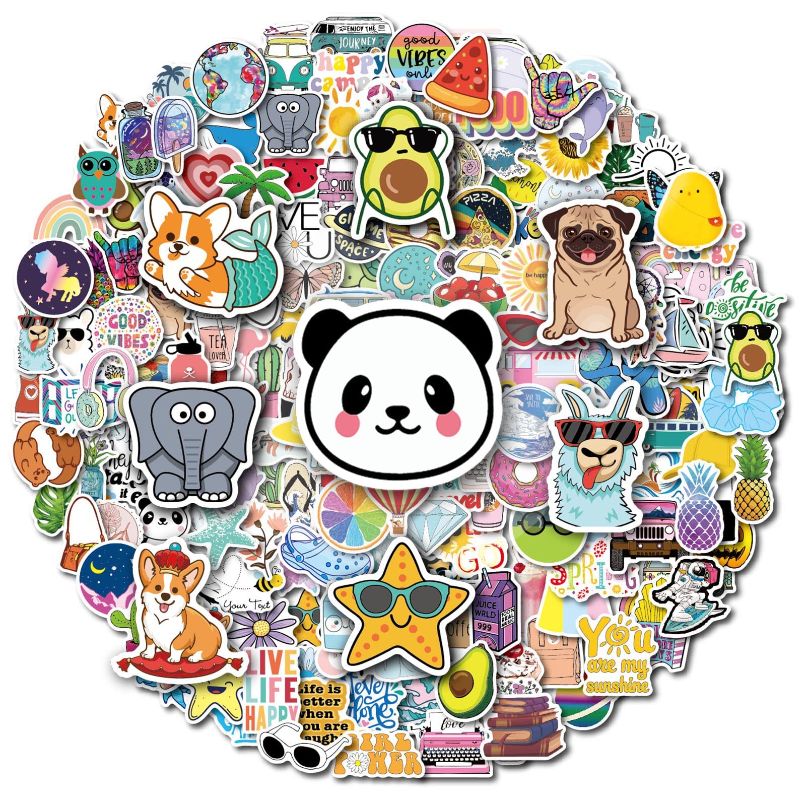 200Pcs Water Bottle Stickers for Kids Teens, Waterproof Vinyl Stickers, Aesthetic Laptop Stickers, Stickers for Water Bottles,Cute Stickers Packs