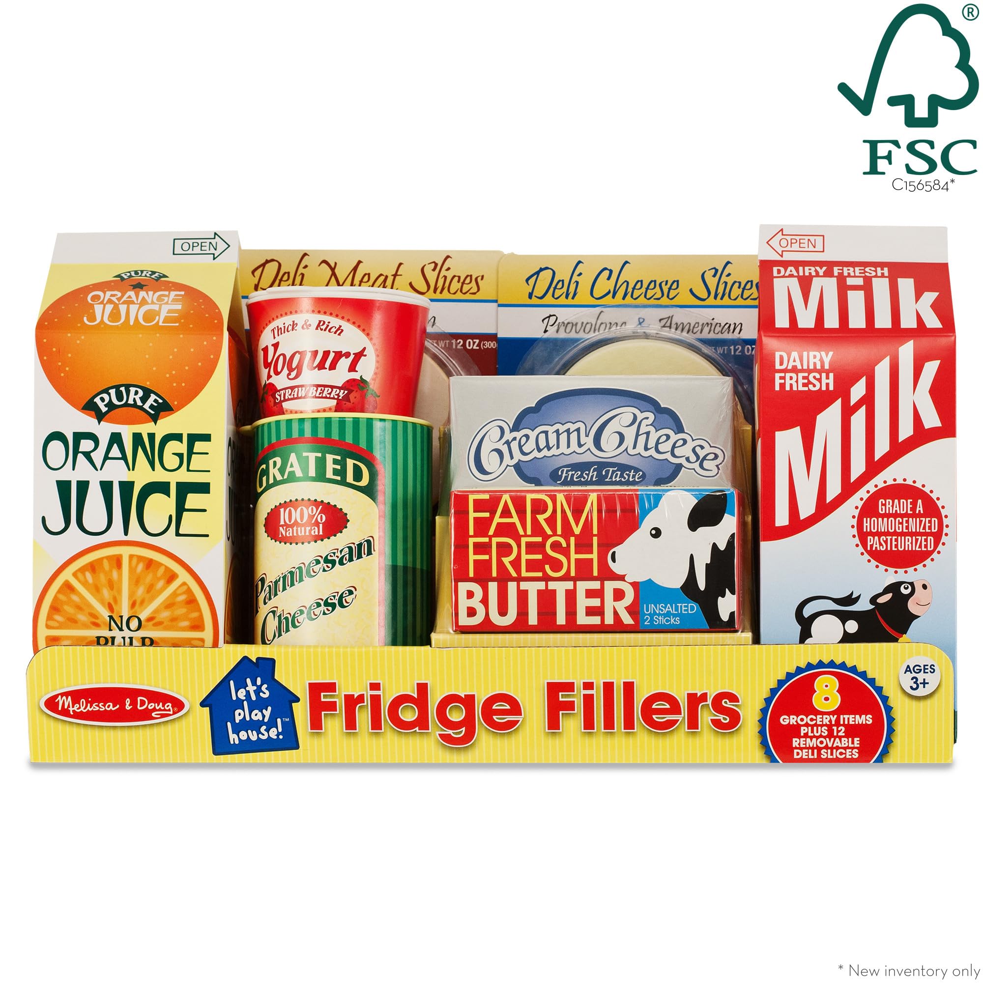 Melissa & Doug Fridge Groceries Play Food Cartons (8 pieces) - FSC Certified