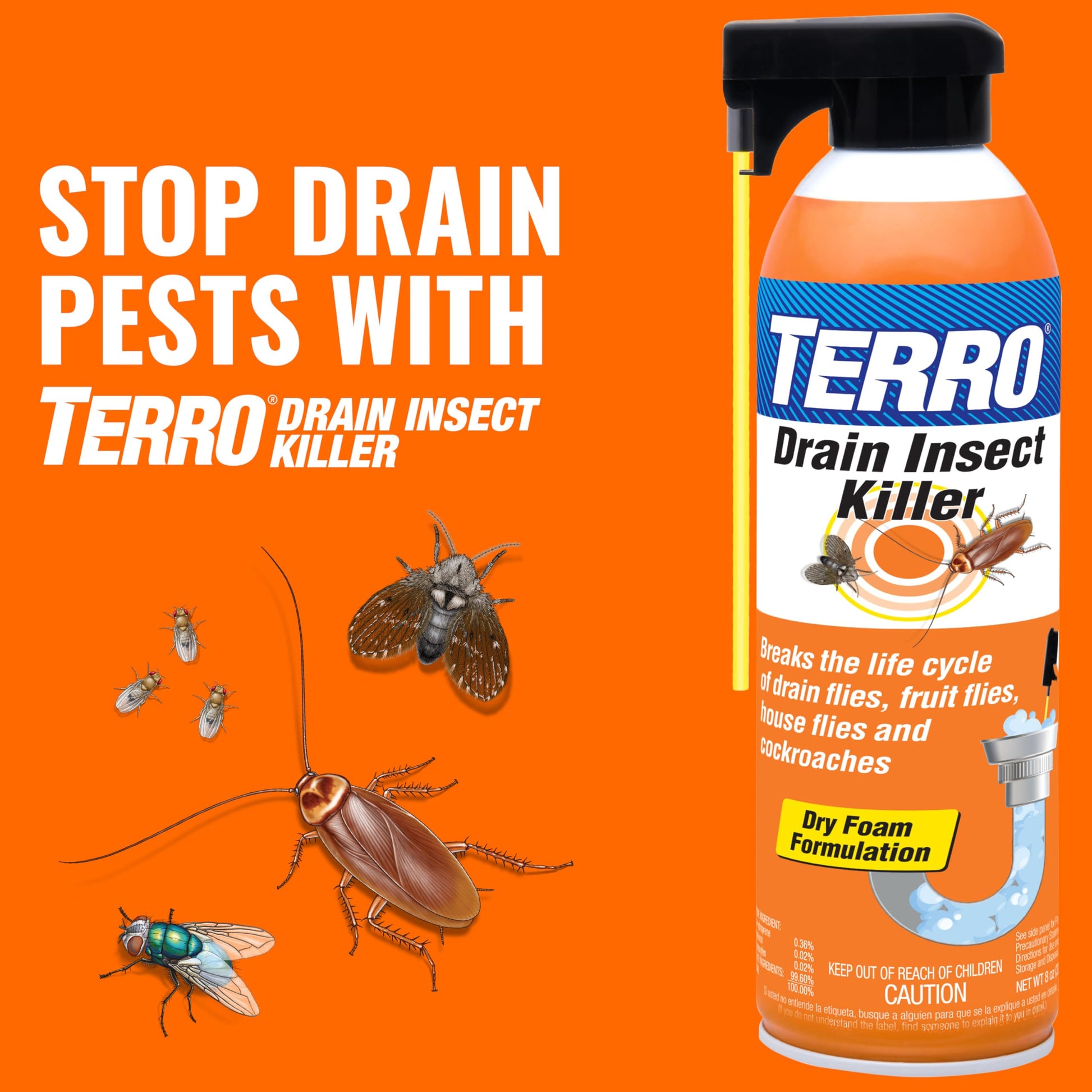 Terro Fruit Fly Traps for Indoors (4 Pack) + 180 Days of Lure Supply