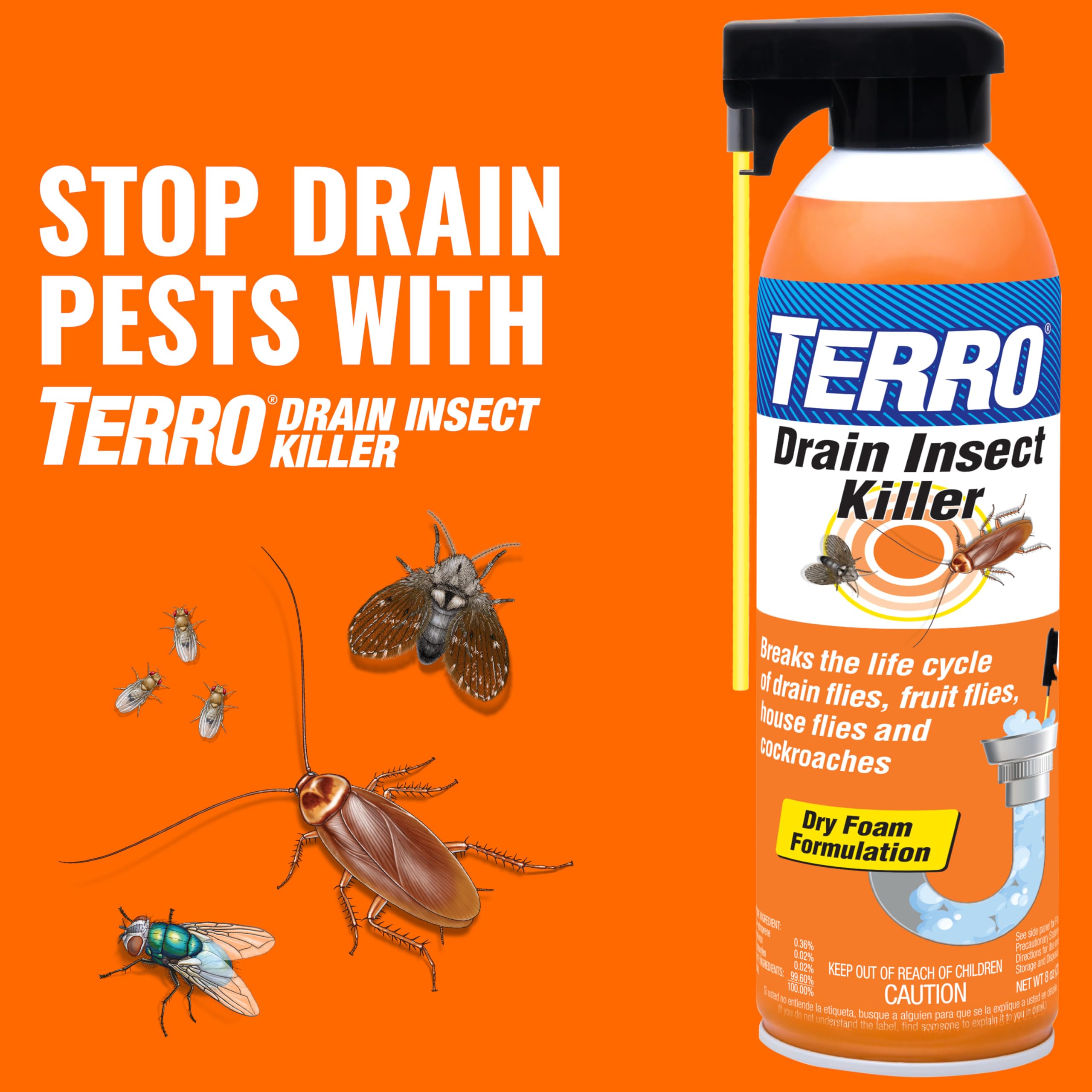Terro Fruit Fly Traps for Indoors (4 Pack) + 180 Days of Lure Supply