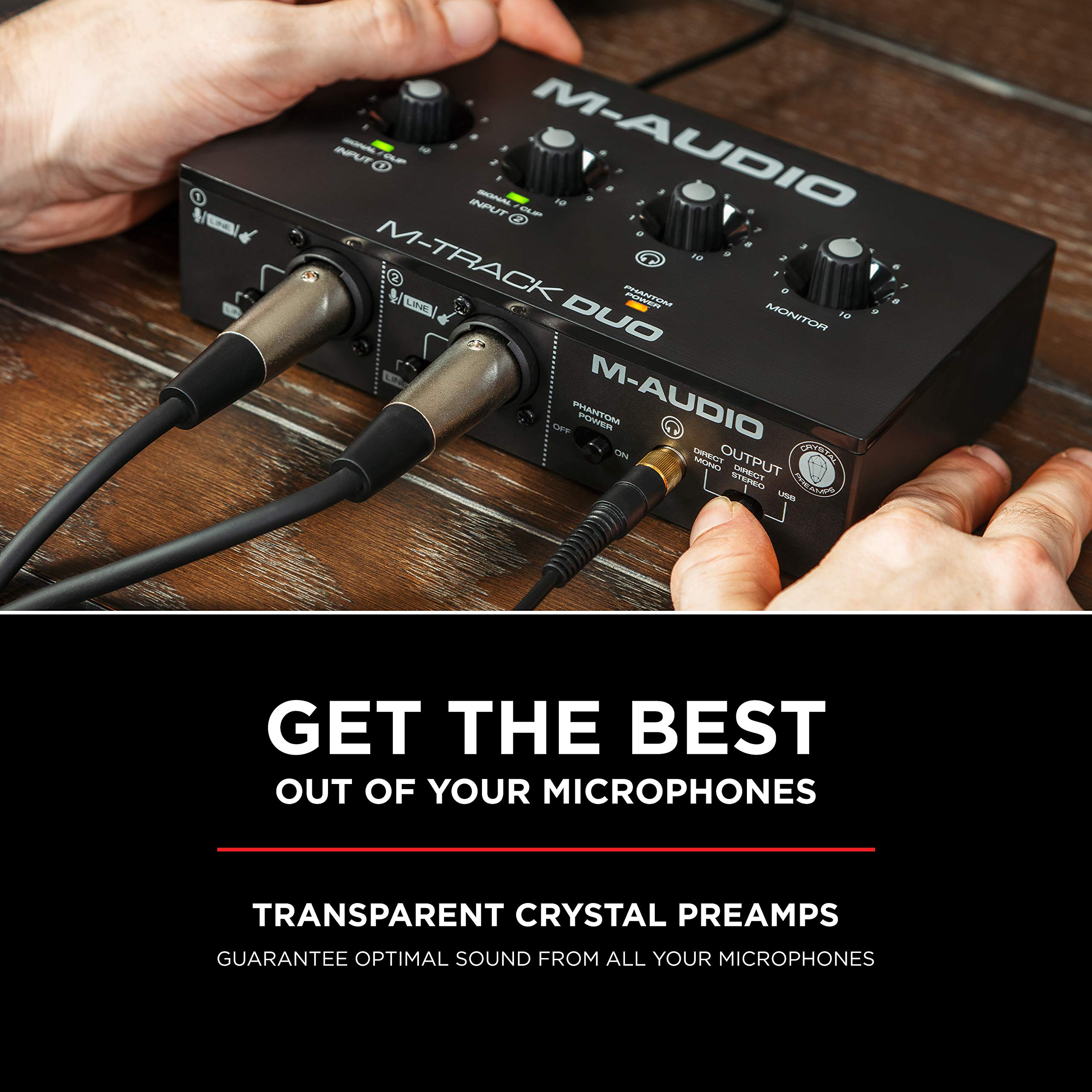 M-Audio M-Track Solo – USB Audio Interface for Recording, Streaming and Podcasting with XLR, Line and DI Inputs, Plus a Software Suite Included