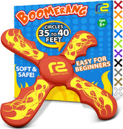 Boomerang for Kids - It Really Does Fly Back - Fun & Easy to Use Gifts for Boys & Girls - Best Toys for Ages 8-13 Gift Idea - Soft Foam Design Stocking Stuffers for Kids 6 7 8 9 10 Year Old Boy Gifts