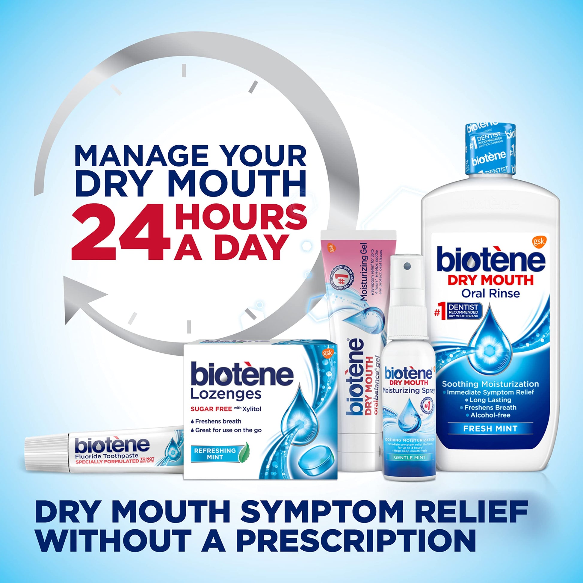 biotène Dry Mouth Lozenges for Dry Mouth and Fresh Breath, Dry Mouth Relief and Breath Freshener, Refreshing Mint - 27 Count (Pack of 3)