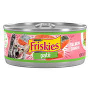 Purina Friskies Wet Cat Food Pate, Pate Salmon Dinner - (Pack of 24) 5.5 oz. Cans