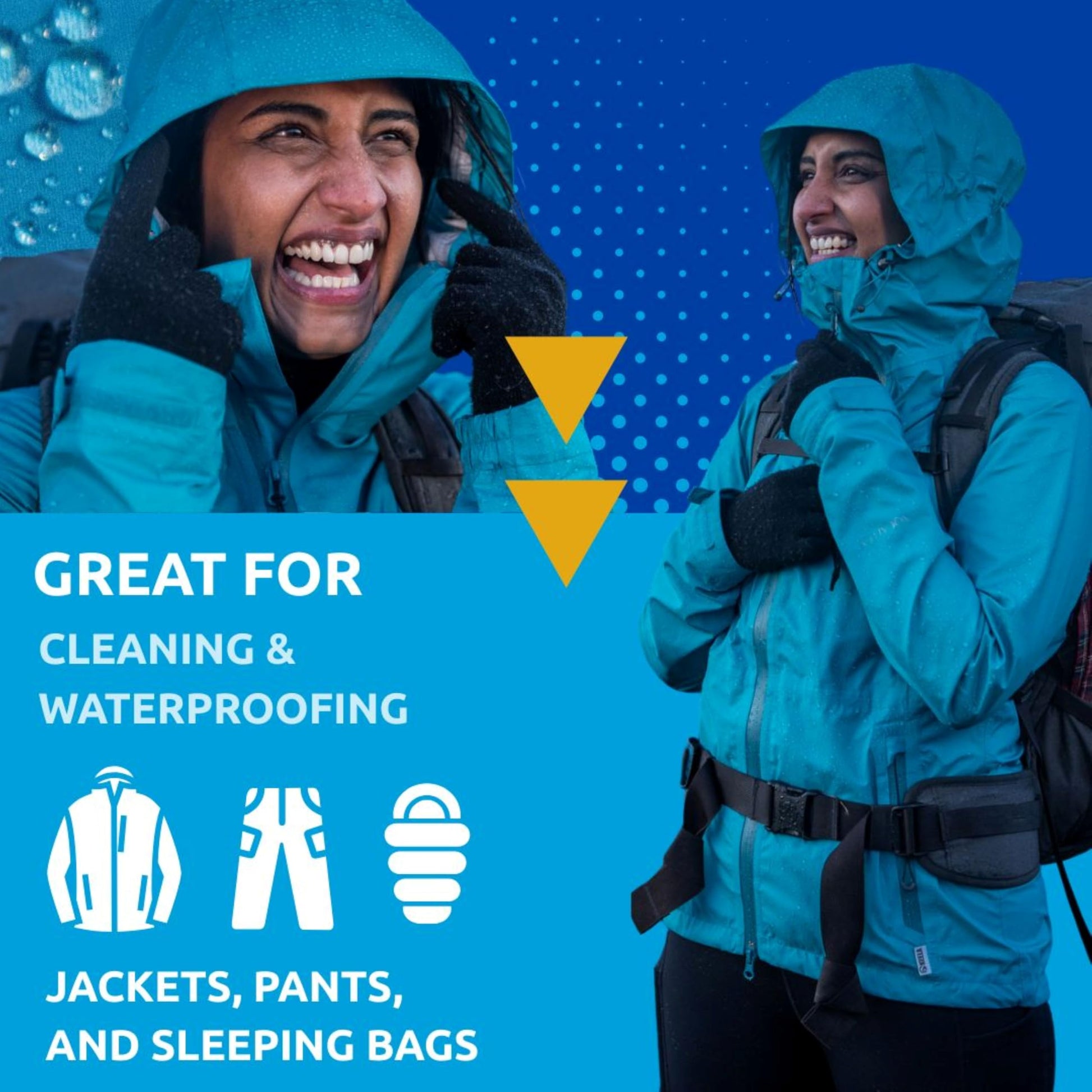 Nikwax Hardshell Cleaning & Waterproofing Duo-Pack, 300ml, Cleans and Restores Water Repellency on Jackets, Rain, Ski, and Snow Gear, Outerwear, Safe for Gore-Tex and DWR