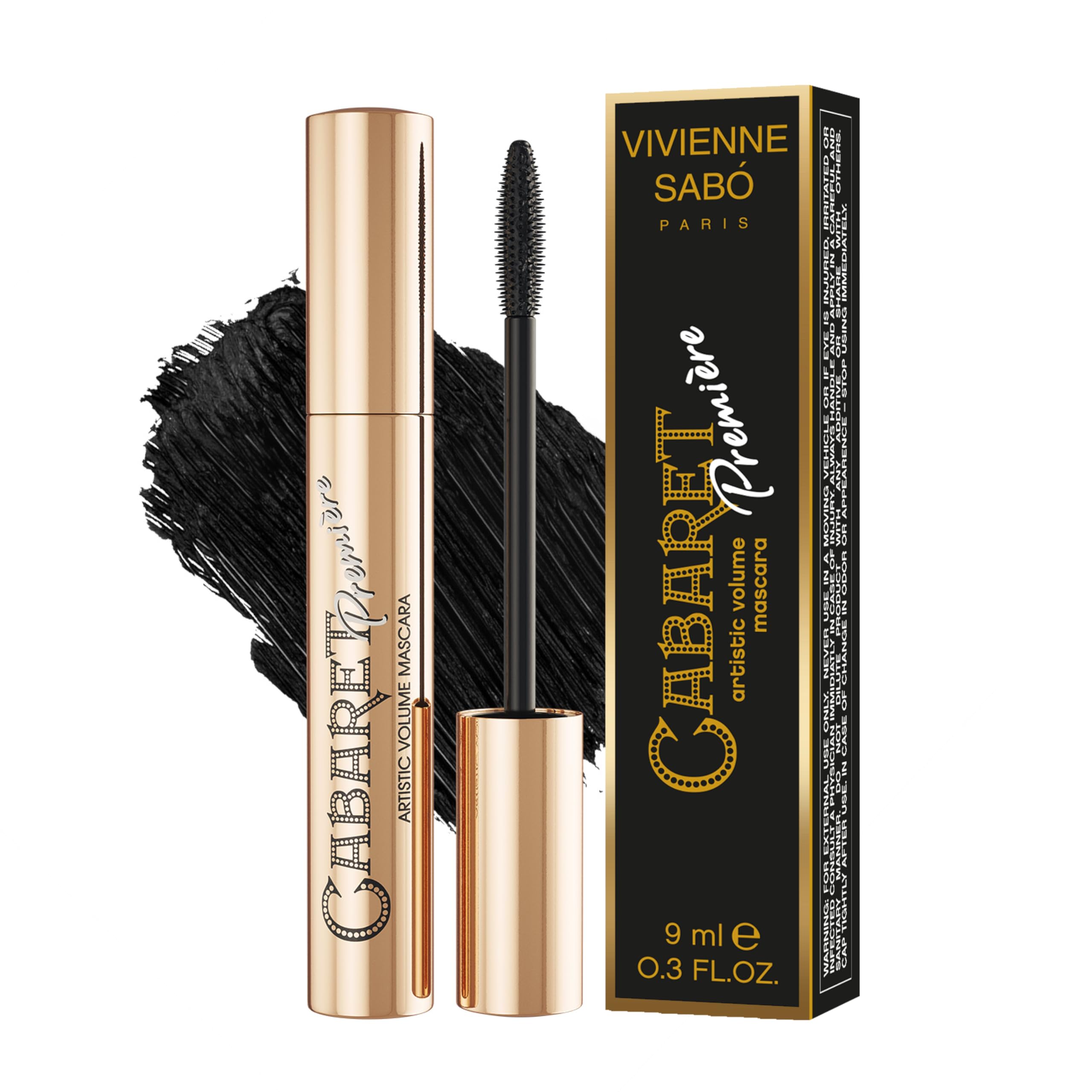 Cabaret Lash-Lengthening Black Mascara, Perfectly Defined Lashes, Vivienne SabÃÂ³, Made in Europe, Cruelty Free