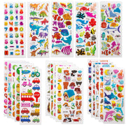 Savita Stickers for Kids 500+ Variety Pack of Puffy Stickers, 3D Puffy Stickers Including Letters, Numbers, Butterflies, Fish, Dinosaurs and More