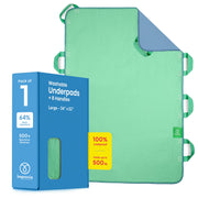 Improvia Positioning Bed Pad 34"x52" with 8 Reinforced Handles, Quick-Drying, Washable, Waterproof, Reusable, Mattress Protection, for Lifting, Turning, Transfer, Elderly and Incontinence Patients.
