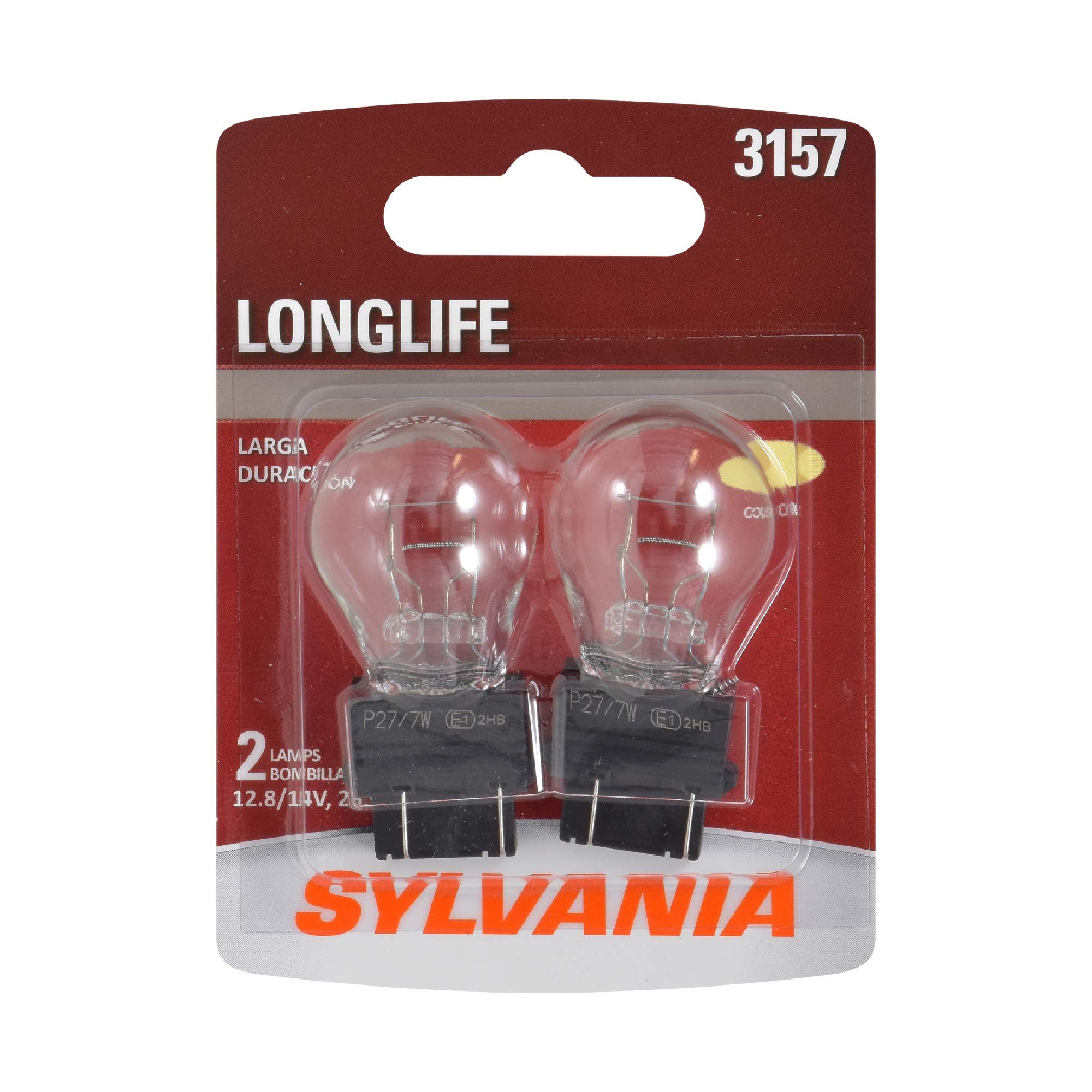 SYLVANIA 3157 Long Life Miniaturglühlampe, (enthält 2 Glühlampen)