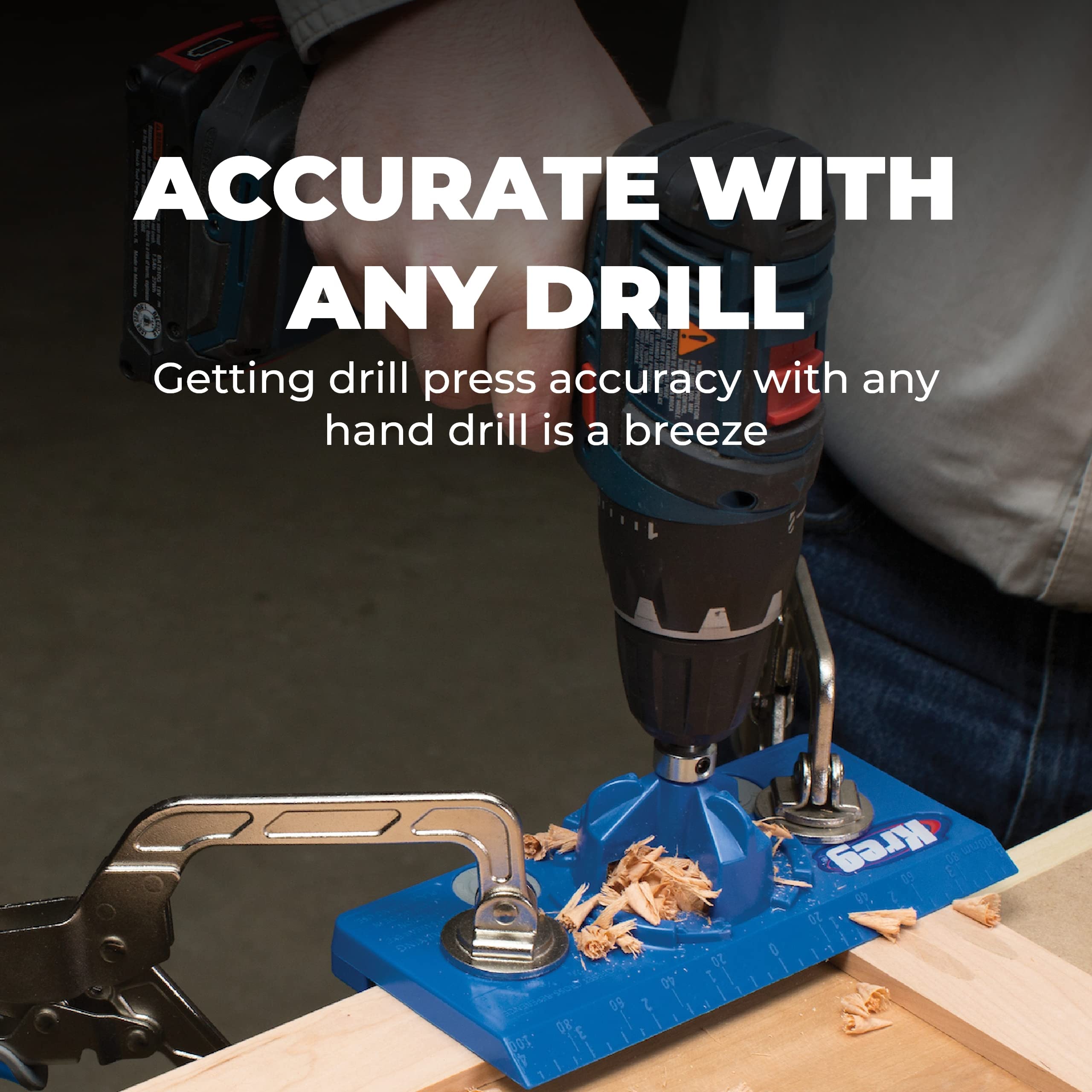 Kreg KHI-HINGE Concealed Hinge Jig – Precision Cabinet Door Hinge Tool – Drill Guide for Concealed (Euro) Cabinet Hinge Installation – Adjustable Boring Jig – 35mm cup-style concealed hinges