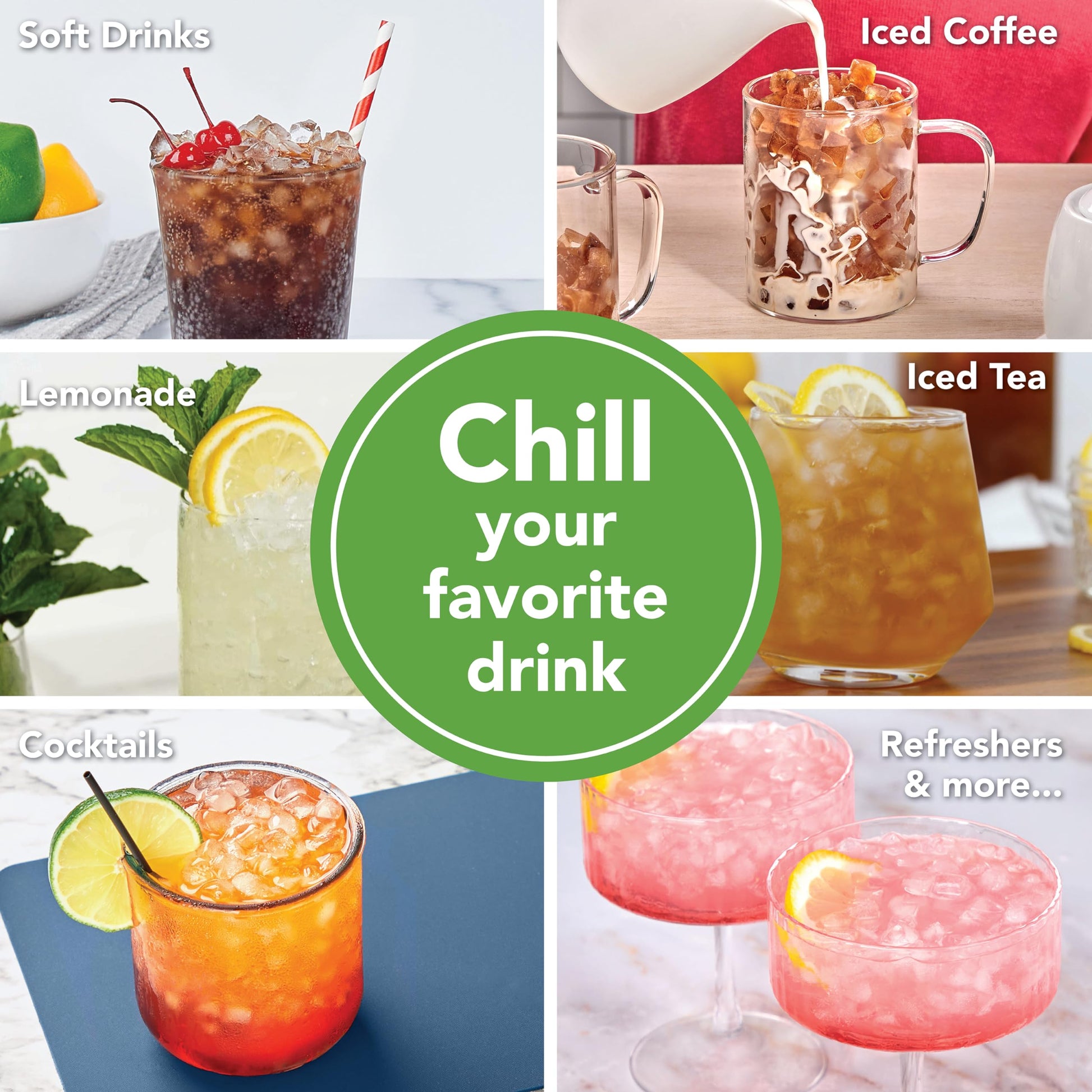 Tovolo Mini Ice Cylinder Set of 2 – Easy Squeeze and Release Mini Ice, BPA-Free Silicone, 200 Mini Cubes Each, Leak Proof, Dishwasher Safe, Compact Design for Freezer Storage