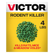 Victor Rat Poisoning for Inside & Outside Use - Kills Rats, Mice, Meadow Voles | Mouse Poisoning for Indoor & Outdoor Areas, Ready-to-Use, 4 lb Bag - M925