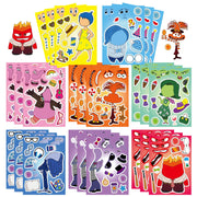 24 Sheets 9Ã¢ÂÂx6 Inside Out DIY Make a Face Stickers for Kids, Make Your Own Cartoon Stickers, Anime Sticker for Birthday Gifts, Party Supplies Favors, Class Reward (Inside Out)