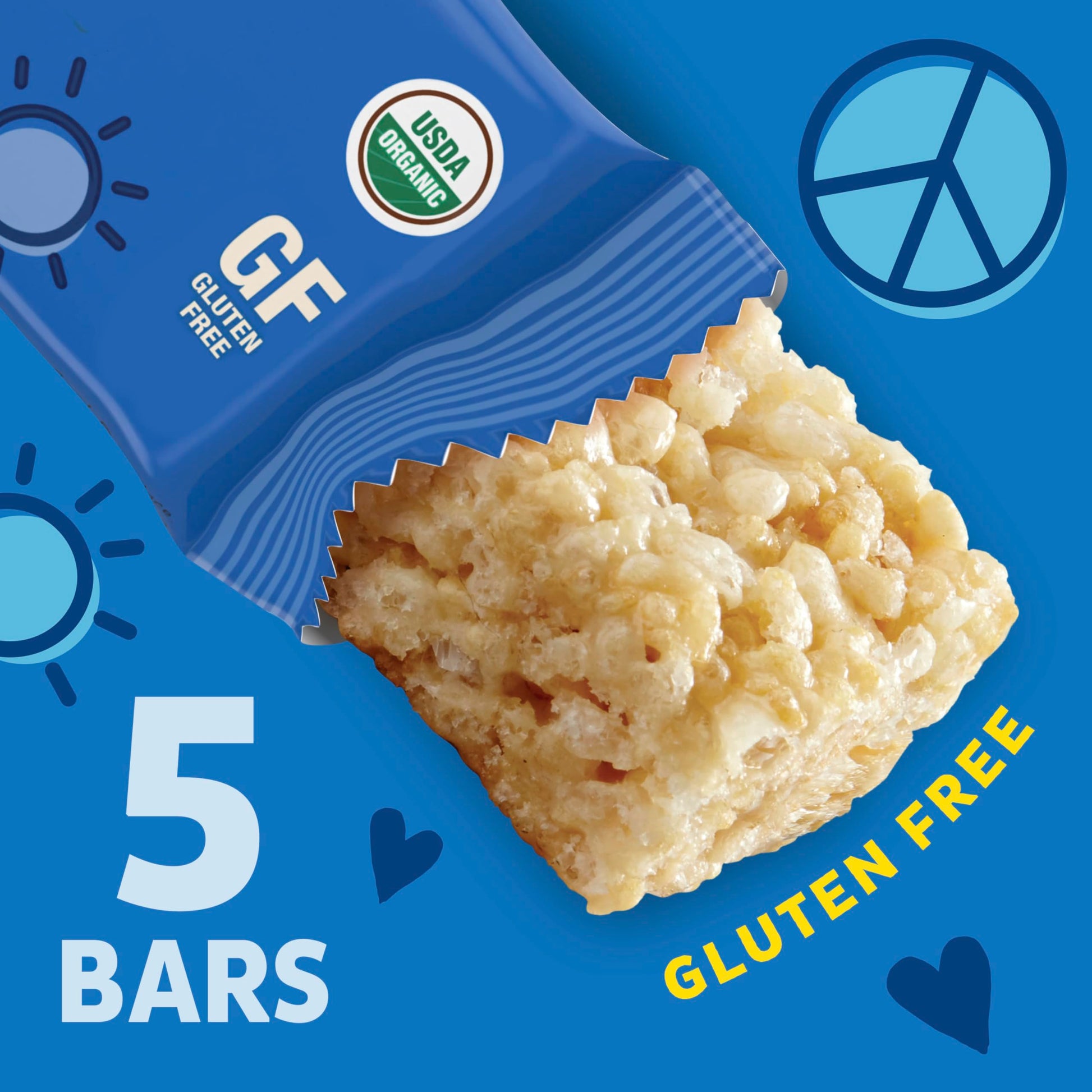 Annie's Organic Original Crispy Snack Bars, Gluten Free, 3.9 oz, 5 ct.