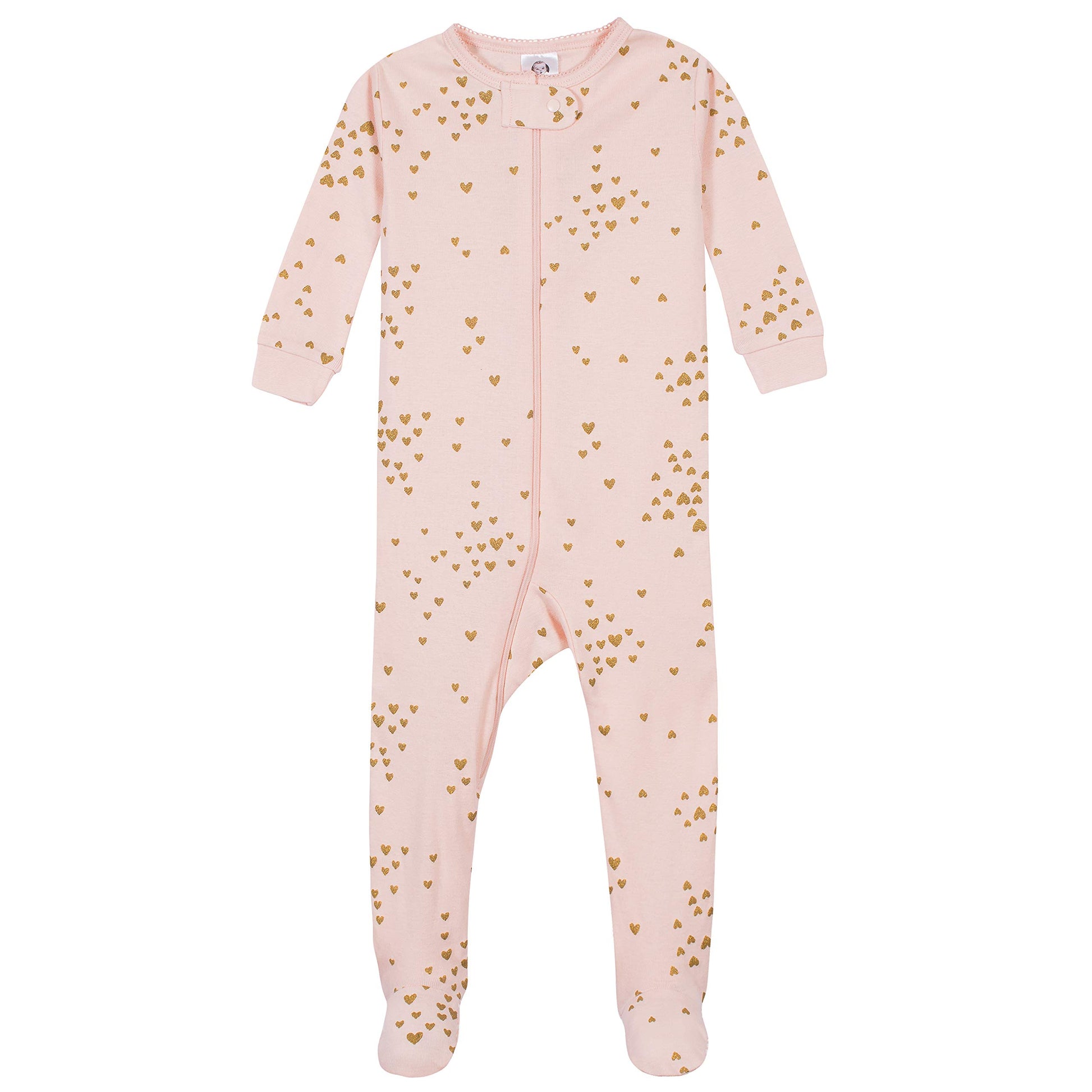 Gerber Baby Girls' 4-Pack Footed Pajamas, Love Llamas Pink, 18 Months