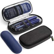 AUVON Insulin Cooler Travel Case with 2 x 90g TSA Approved Ice Packs, Diabetic Medication Insulated Cooling Bag for Insulin Pens and Diabetic Supplies Storage, Compact for Daily Life and Trips