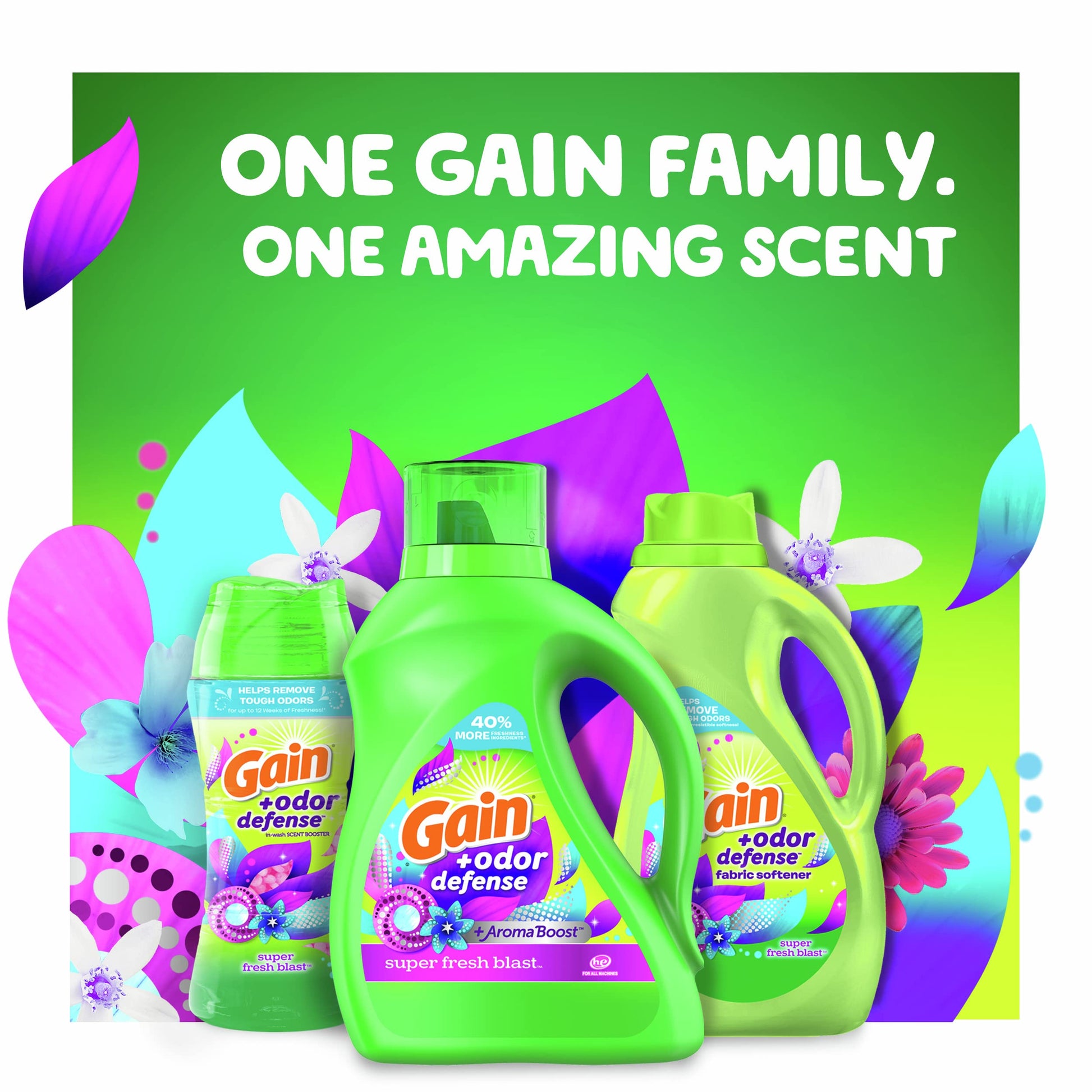 Gain + Odor Defense Dryer Sheets, Super Fresh Blast Scent Fabric Softener Sheets, 240 ct
