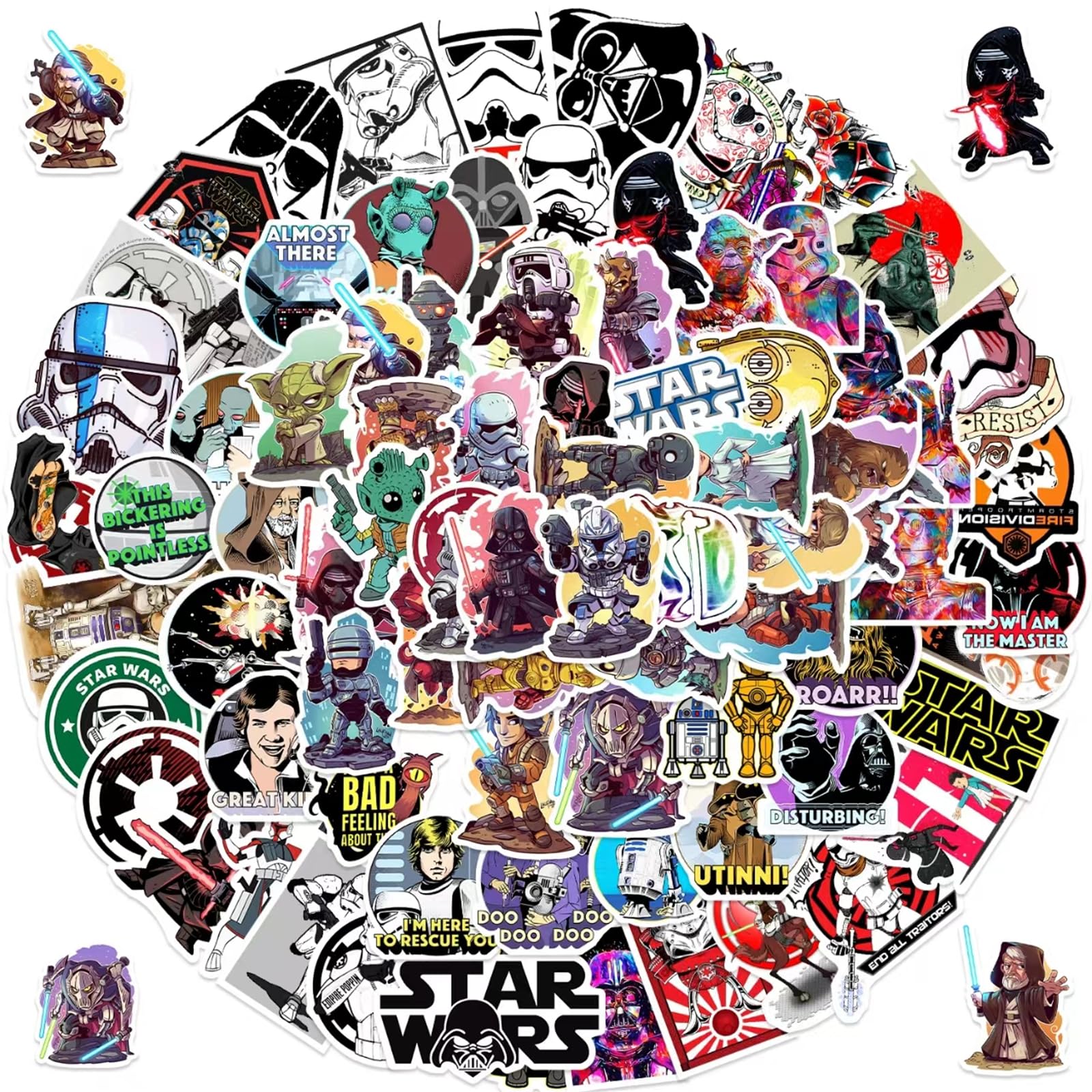 200Pcs Kids Disney Stickers Pack Princess Stickers Cute Cartoon Characters Stickers Movie Decal Childrens Decorative Sticker for Kids Teens Adults Waterproof Stickers for Water Bottle Laptop Luggage