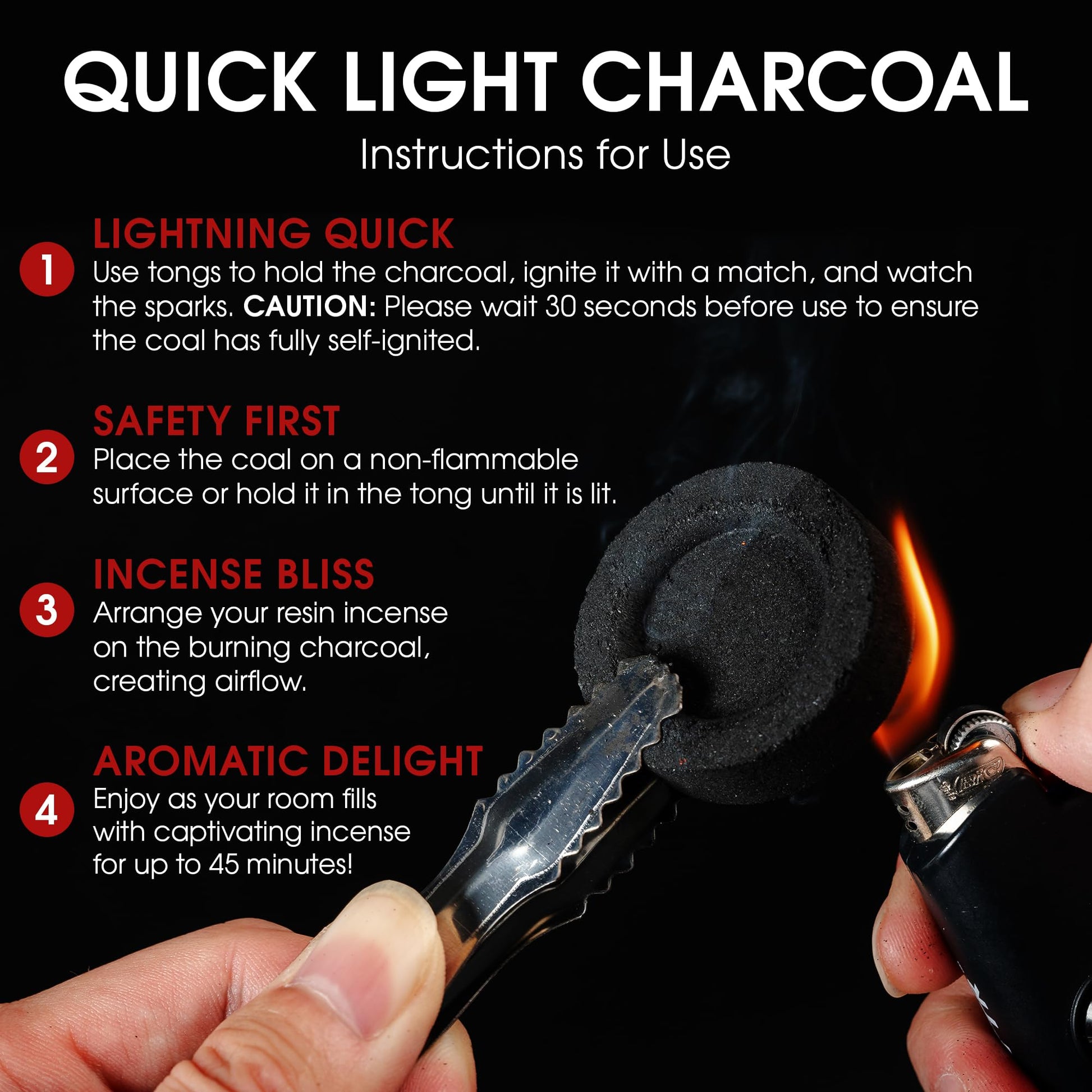 Sunlight® Charcoal Tablets for Incense– Quick Light Charcoal Tablets – Charcoal Disk Lights – 33 mm Resin Burner Rolls – – Charcoal Burner - Instant Fire Coal Tablet (100 Count (Pack of 1))