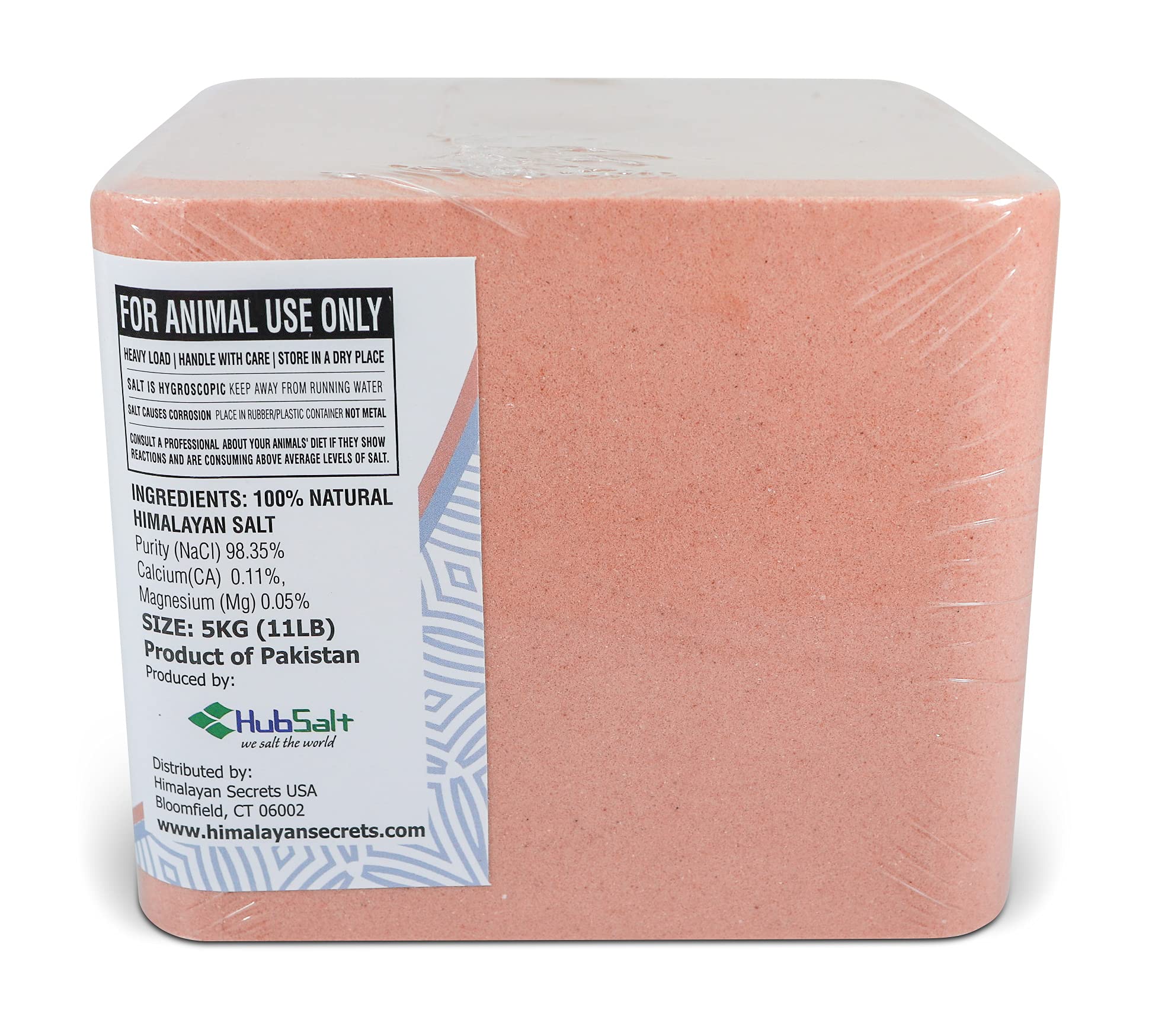 Himalayan Secrets® 11LB (5KG) Compressed Pink Himalayan Salt Lick | for Livestock and Wildlife Animals | 100% Pure & Natural Feed Salt Block | Natural Minerals and Trace Elements