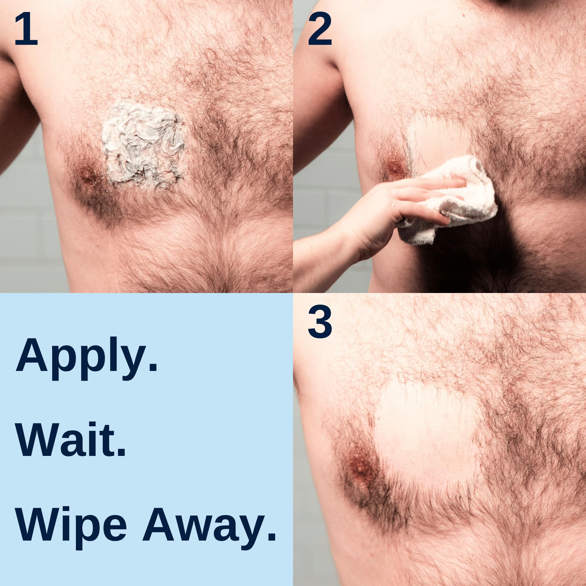No Hair Crew Intimate/Private At Home Hair Removal Cream for Men - Painless, Flawless, Soothing Depilatory for Unwanted Coarse Male Body Hair, 100ml