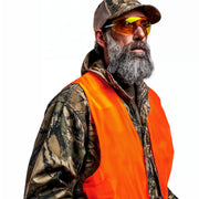 Klarny Outdoors Orange Safety Vest, High-Visibility Blaze Quiet Deer Hunting Vests, Outdoor Hiking Walking Lightweight Accessories For Men, Women, Kids, XL