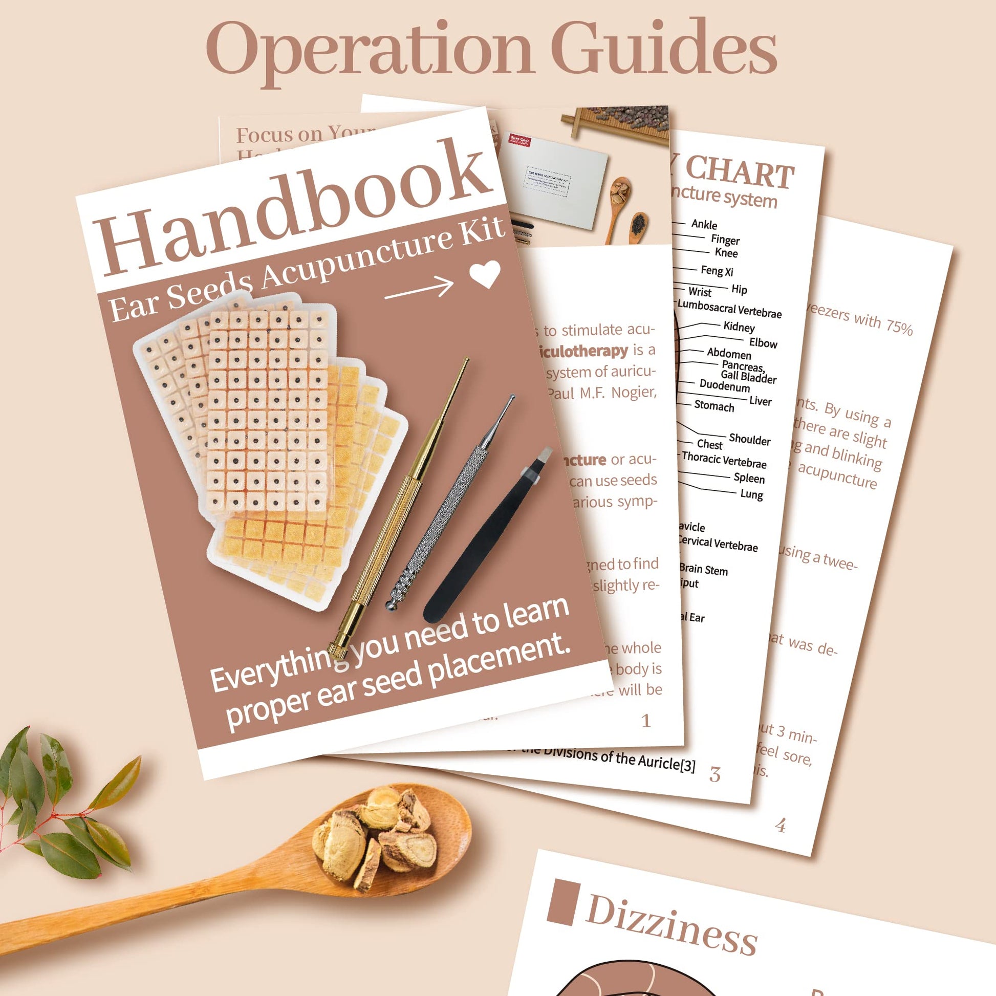 1200Pcs Ear Seeds Acupuncture Kit, Auricular Sticker Kit with Ears Seed, Acupuncture Pen, Acupressure Ear Chart,Tweezers