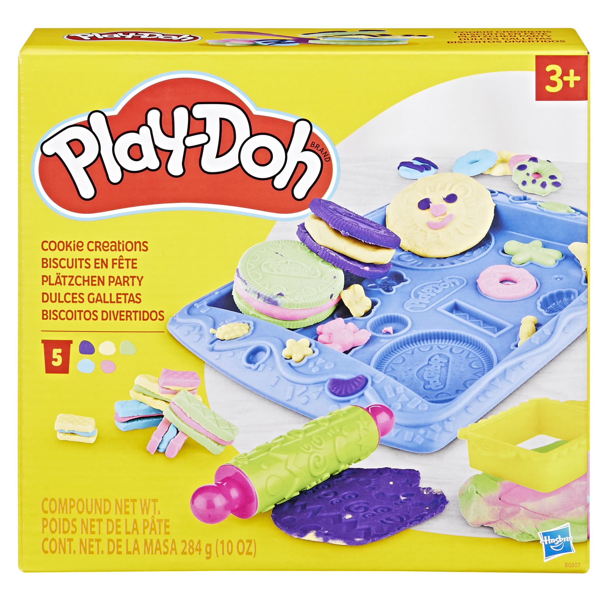 Play-Doh Kitchen Creations Cookie Creations Playset, Kids Arts & Crafts Set, Preschool Play Food Toys, Easter Gifts for Girls & Boys, Ages 3+ (Amazon Exclusive)