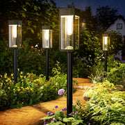 ALFIOT Solar Pathway Lights Outdoor,8 Pack Bright Solar Lights Outdoor,IP65 Waterproof Solar Garden Lights Solar Powered Landscape Lighting for Yard Patio Walkway Driveway Pathway (Warm White)