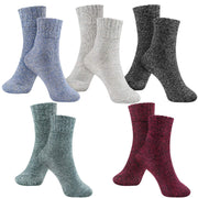 besky 5 Pairs Winter Wool Socks Women, Knit Thick Wool Soft Warm and Breathable Cozy Socks for Womens