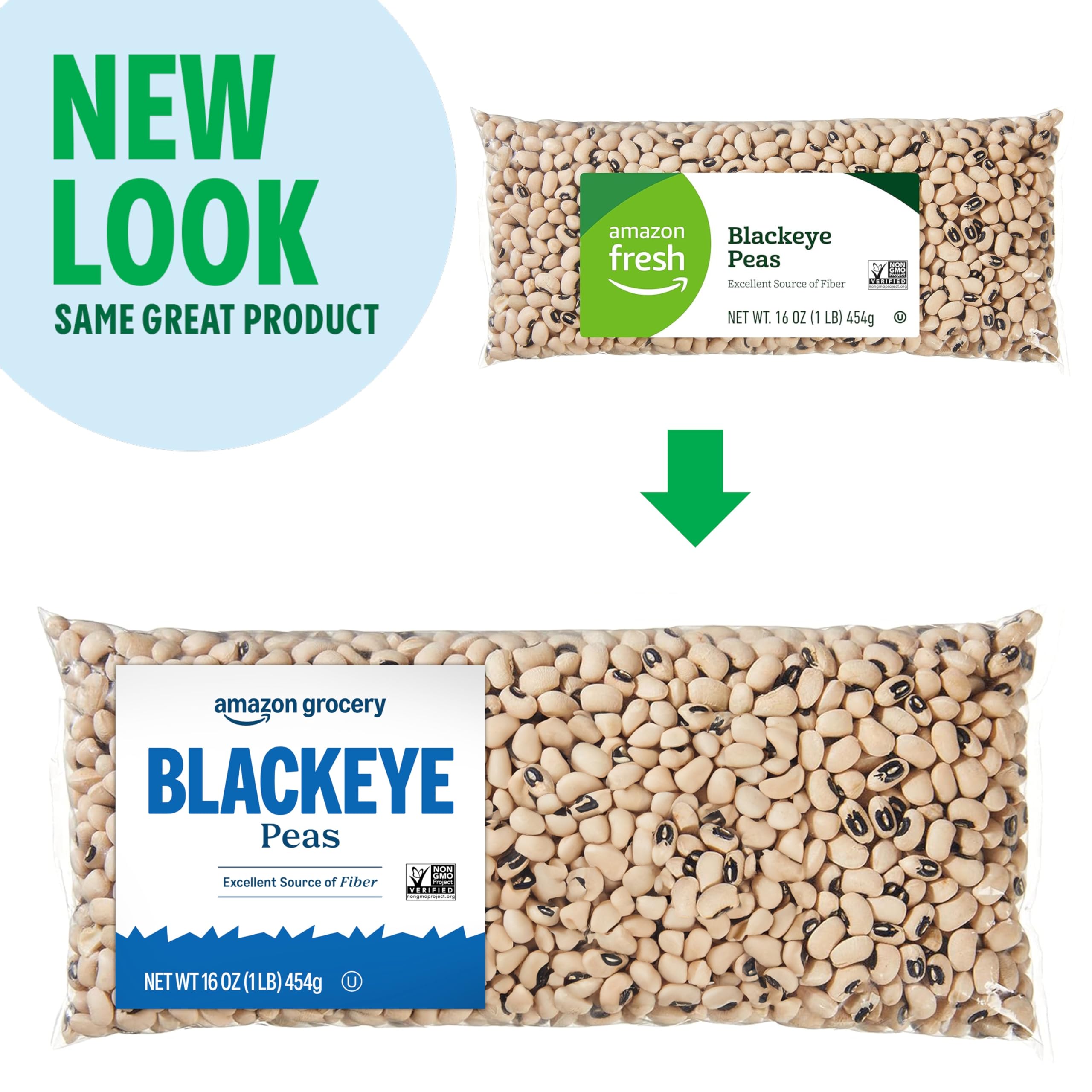 Amazon Grocery, Blackeye Peas, 16 Oz (Previously Amazon Fresh, Packaging May Vary)