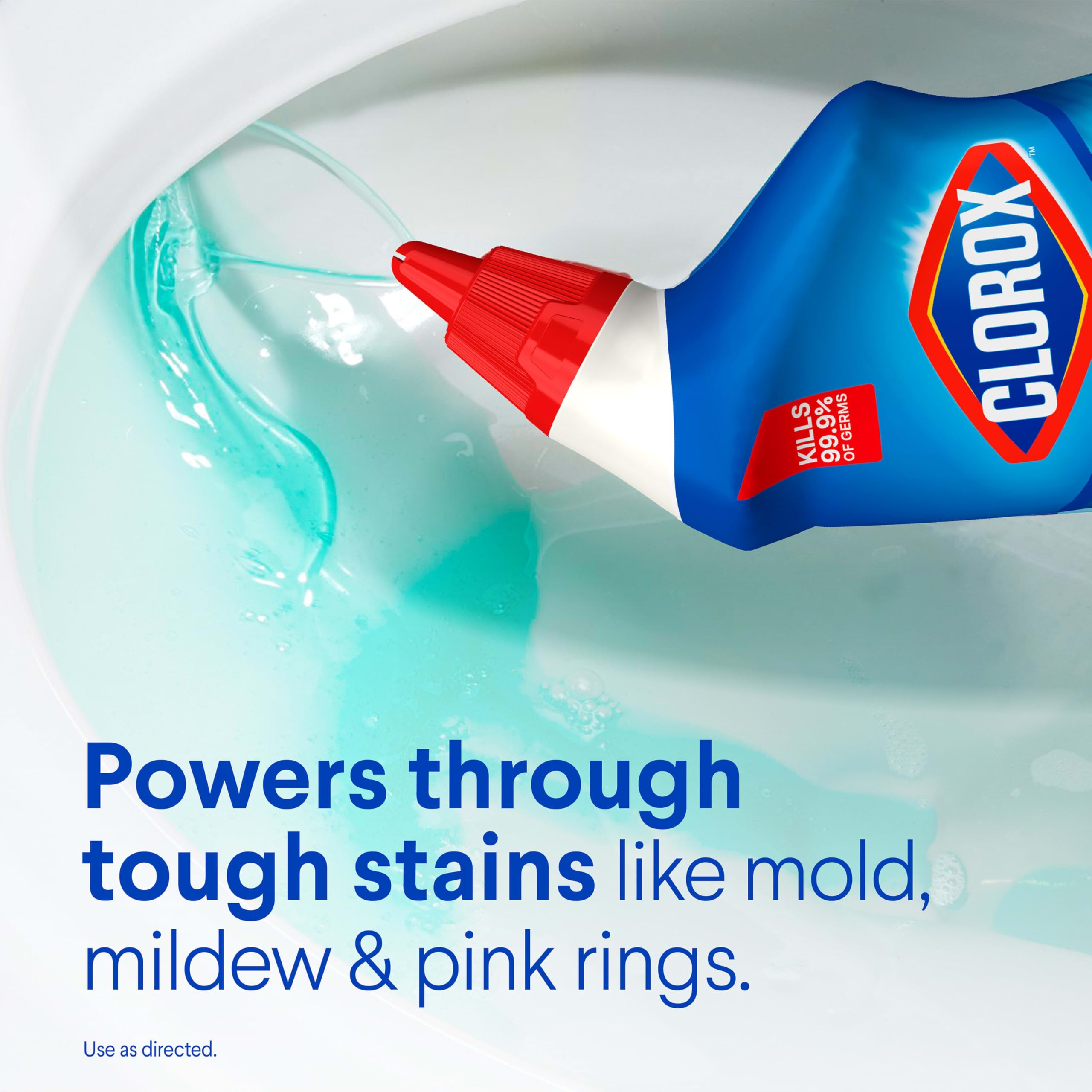 CLOROX Toilet Bowl Cleaner Clinging Bleach Gel, Ocean Mist, 24 Fl Oz, Pack of 2 (Package May Vary)
