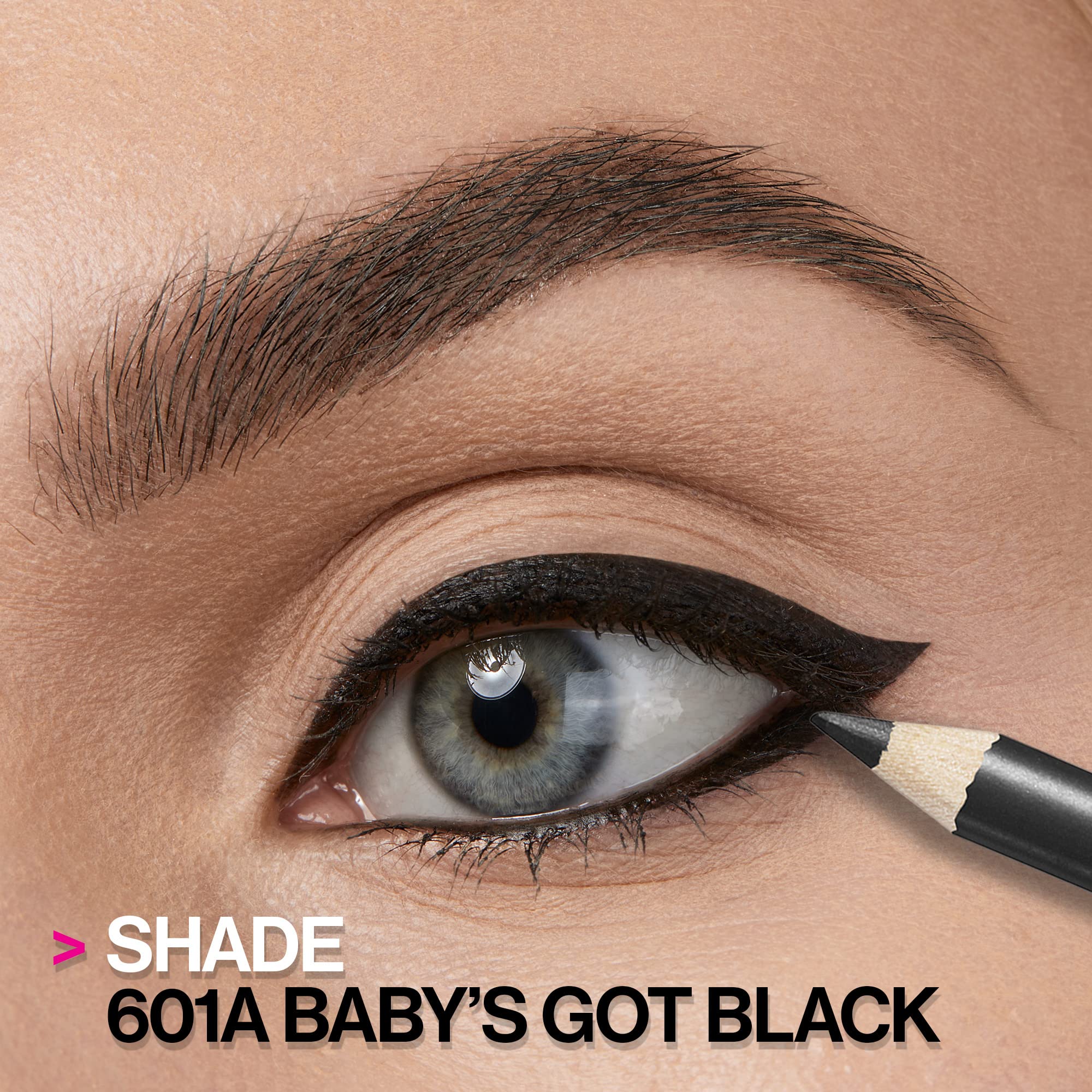wet n wild Color Icon Kohl Eyeliner Pencil - Rich Hyper-Pigmented Color, Smooth Creamy Application, Long-Wearing Matte Finish Versatility, Cruelty-Free - Baby's Got Black