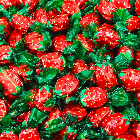 Strawberry Filled Bon Bons Christmas Hard Candy, Individually Wrapped (1 Pound Bag)