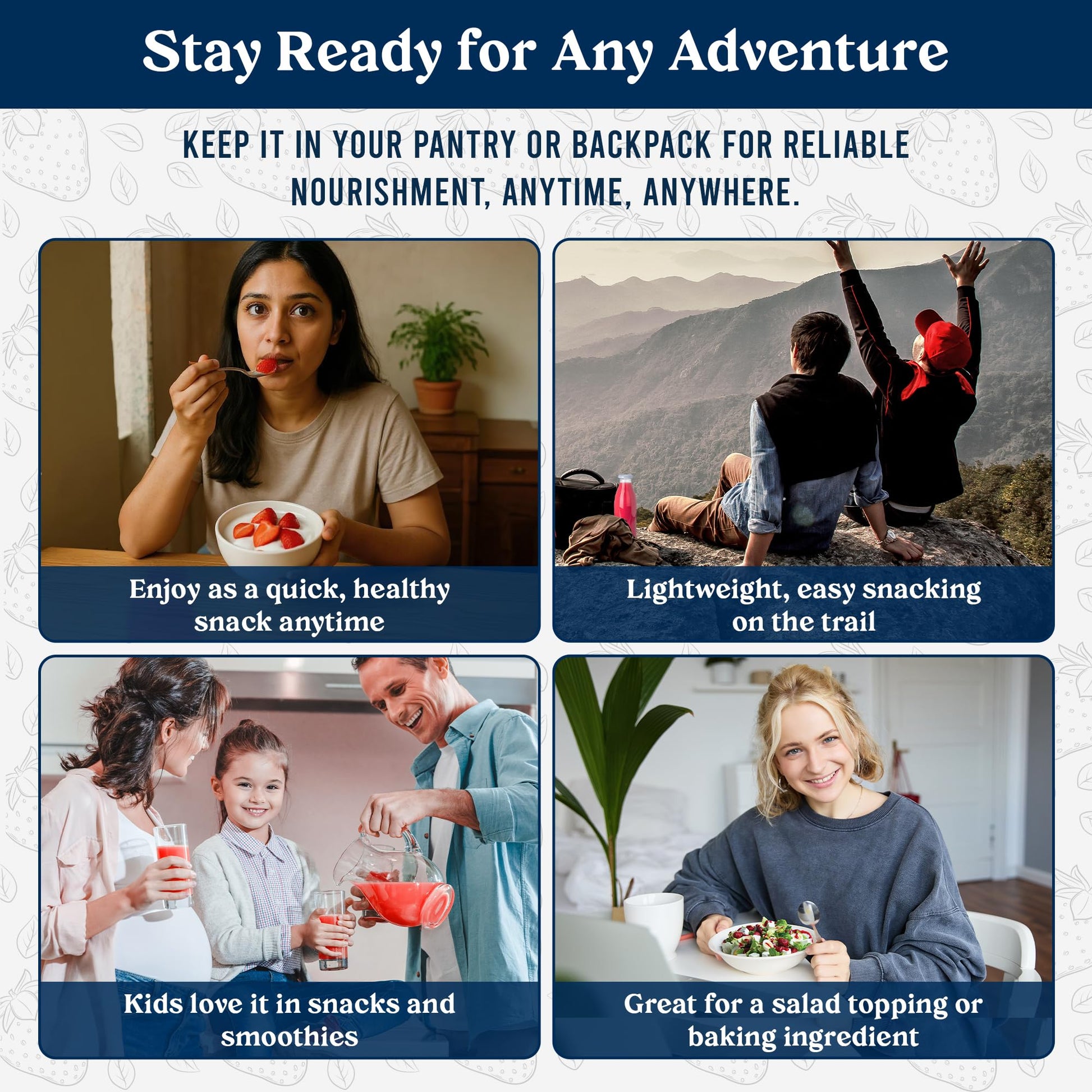 Augason Farms Freeze Dried Sliced Strawberries Can - Gluten Free Snack for Baking, Smoothies, and Emergency Storage - Healthy Individual Fruit Snacks – 6.5 Ounces (18 Servings)