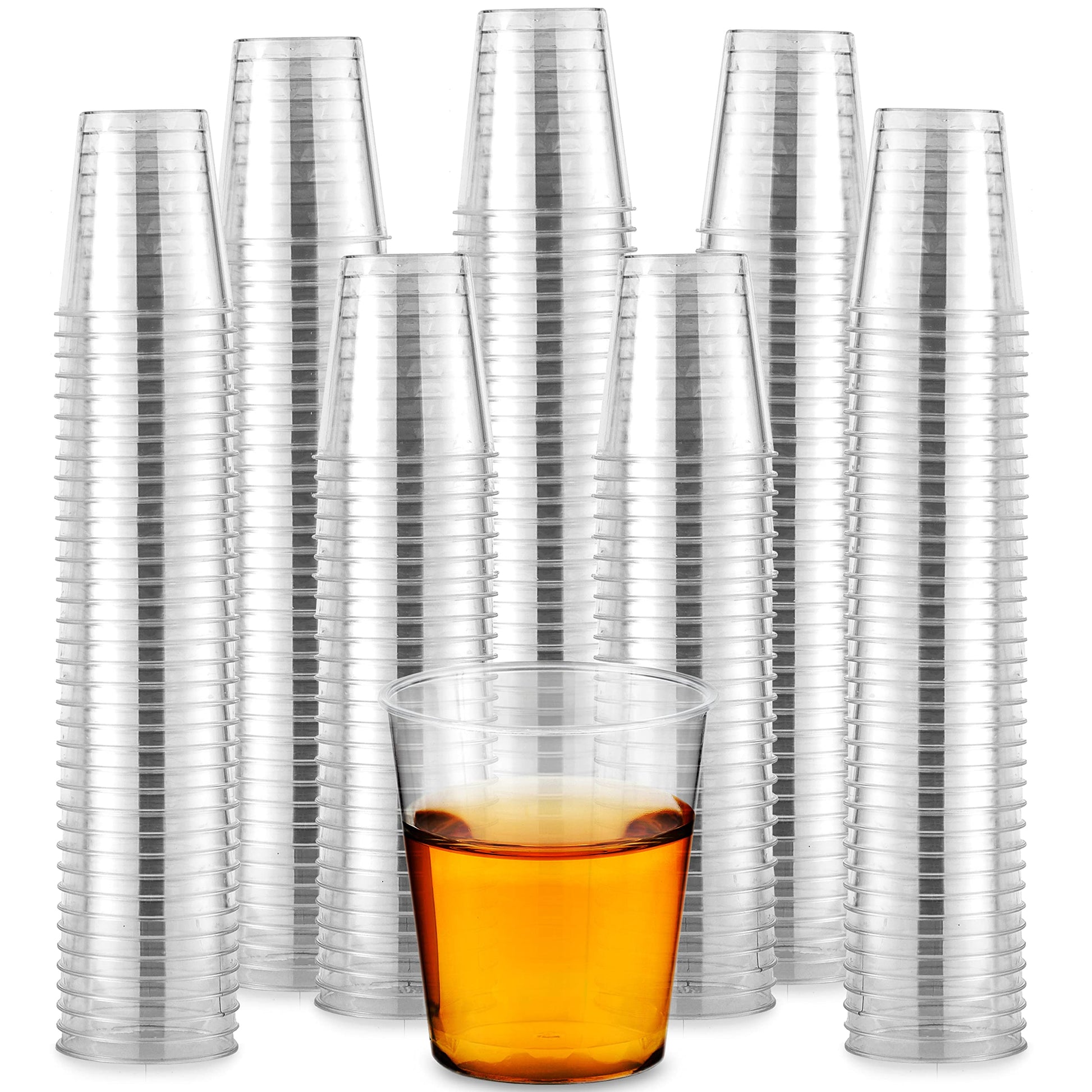 1000 Plastic Shot Glasses - 1.5 Oz Disposable Cups - 1.5 Ounce Shot Glasses - Ideal for Whiskey, Wine Tasting, Food Sampling and Sauce Dipping at Catered Events, Parties and Weddings (Clear)