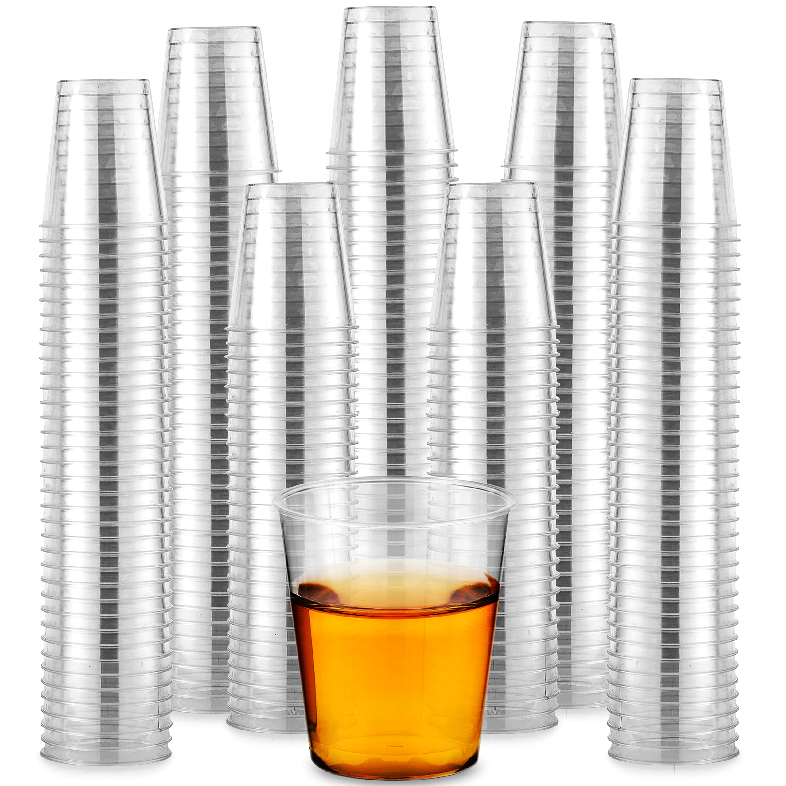1000 Plastic Shot Glasses - 1.5 Oz Disposable Cups - 1.5 Ounce Shot Glasses - Ideal for Whiskey, Wine Tasting, Food Sampling and Sauce Dipping at Catered Events, Parties and Weddings (Clear)