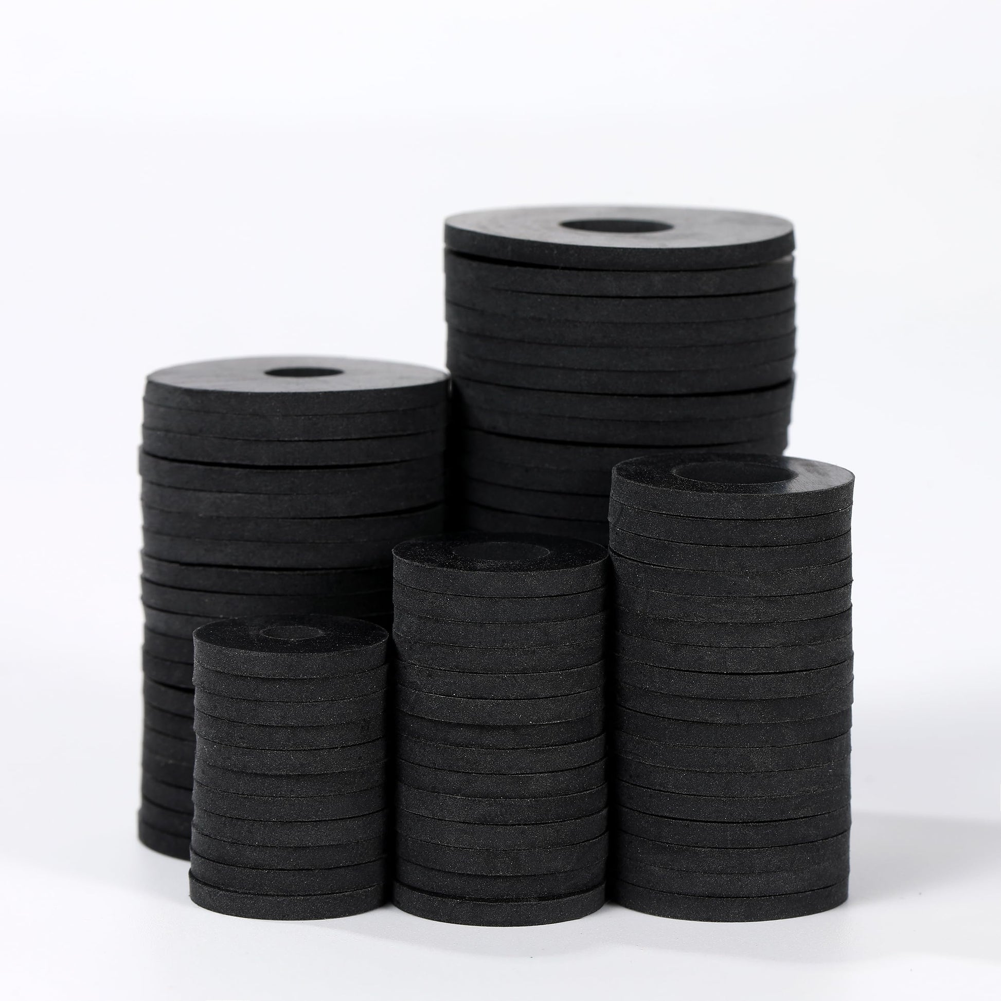 120Pcs Flat Rubber Washers Assortment Kit,16/18/20/25/30mm Black Washer,Vibration Absorbing Pads Sealing Rubber Washers for Faucets Garden Bolts Screws Hose Plumbing Shower Head- 5 Sizes