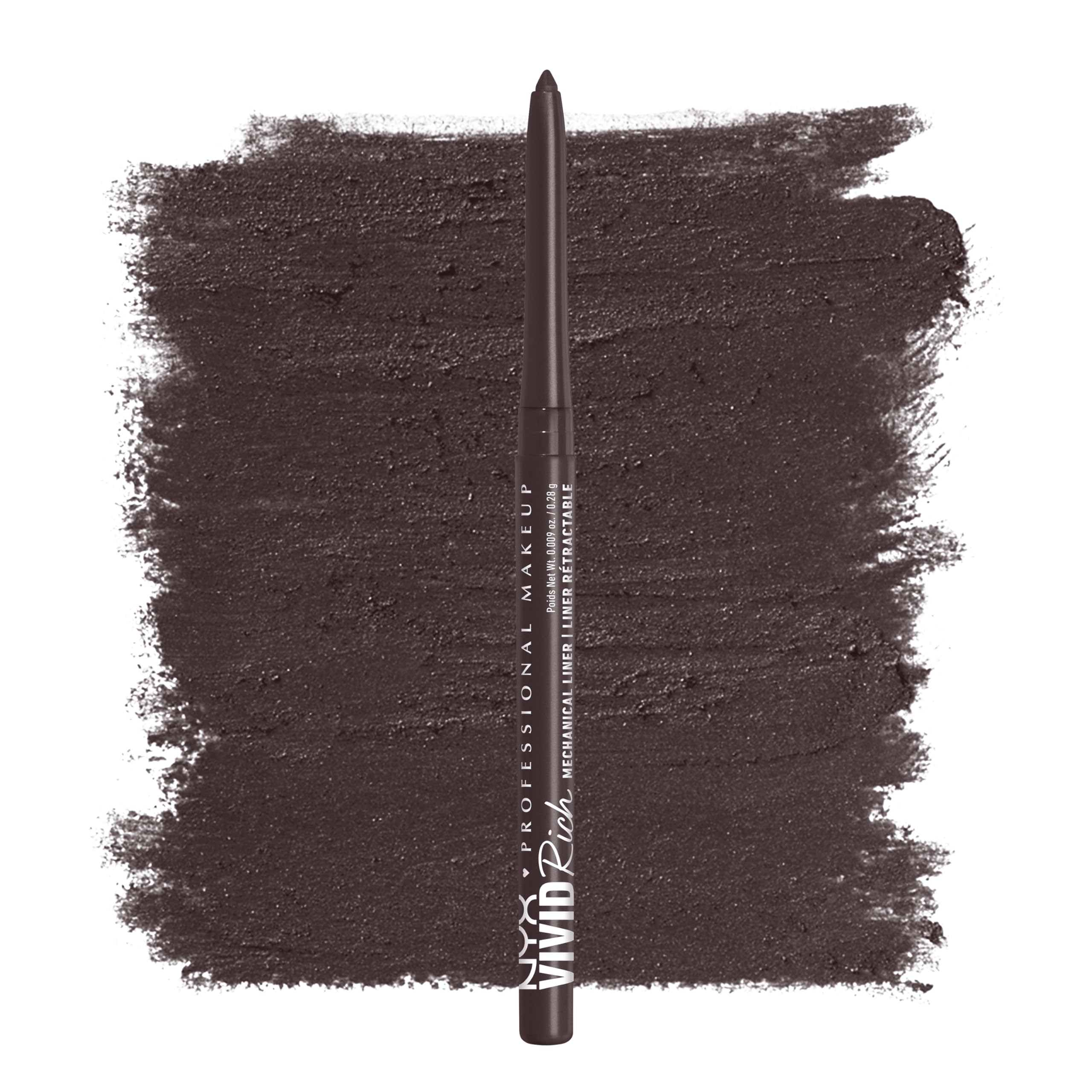قلم تحديد العيون الميكانيكي Vivid Rich من NYX PROFESSIONAL MAKEUP، قلم تحديد العيون الميكانيكي Vivid Rich، كحل كريمي قابل للسحب - Smokin Topaz، كحل بني