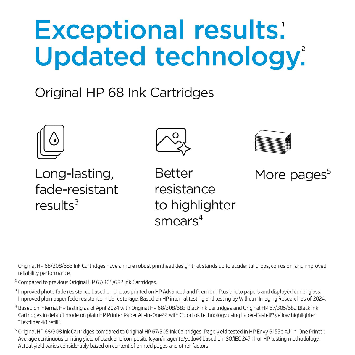 HP 68 Black Ink Cartridge | Works Envy 6100e, 6500e Series | Eligible for Instant Ink | 7FP21TN