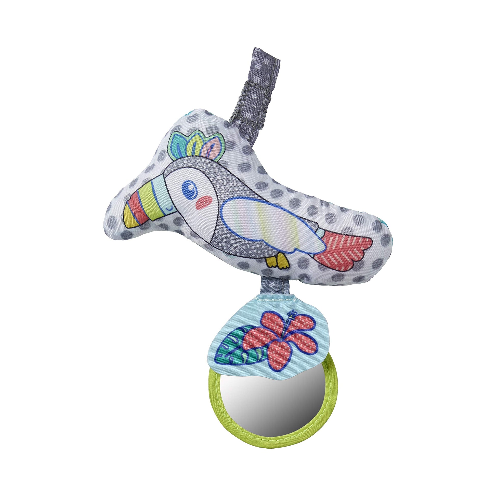 Infantino 2-in-1 Tummy Time & Seated Support, Baby Floor Seat for Tummy Time & Early Sitting, Soft, Supportive, Engaging Toys, Toucan