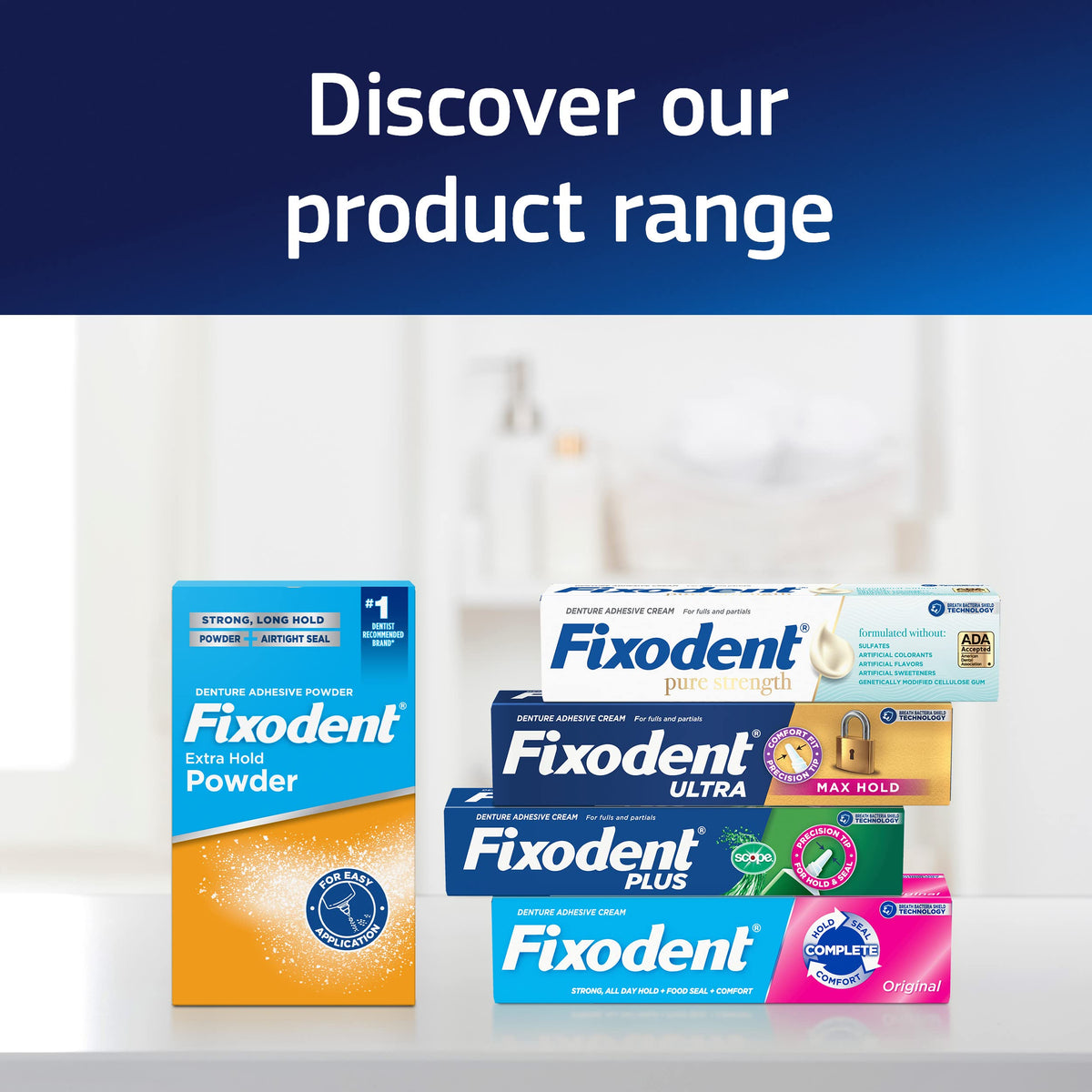 Fixodent Plus Scope Haftcreme für Zahnprothesen 57g (4er-Pack)